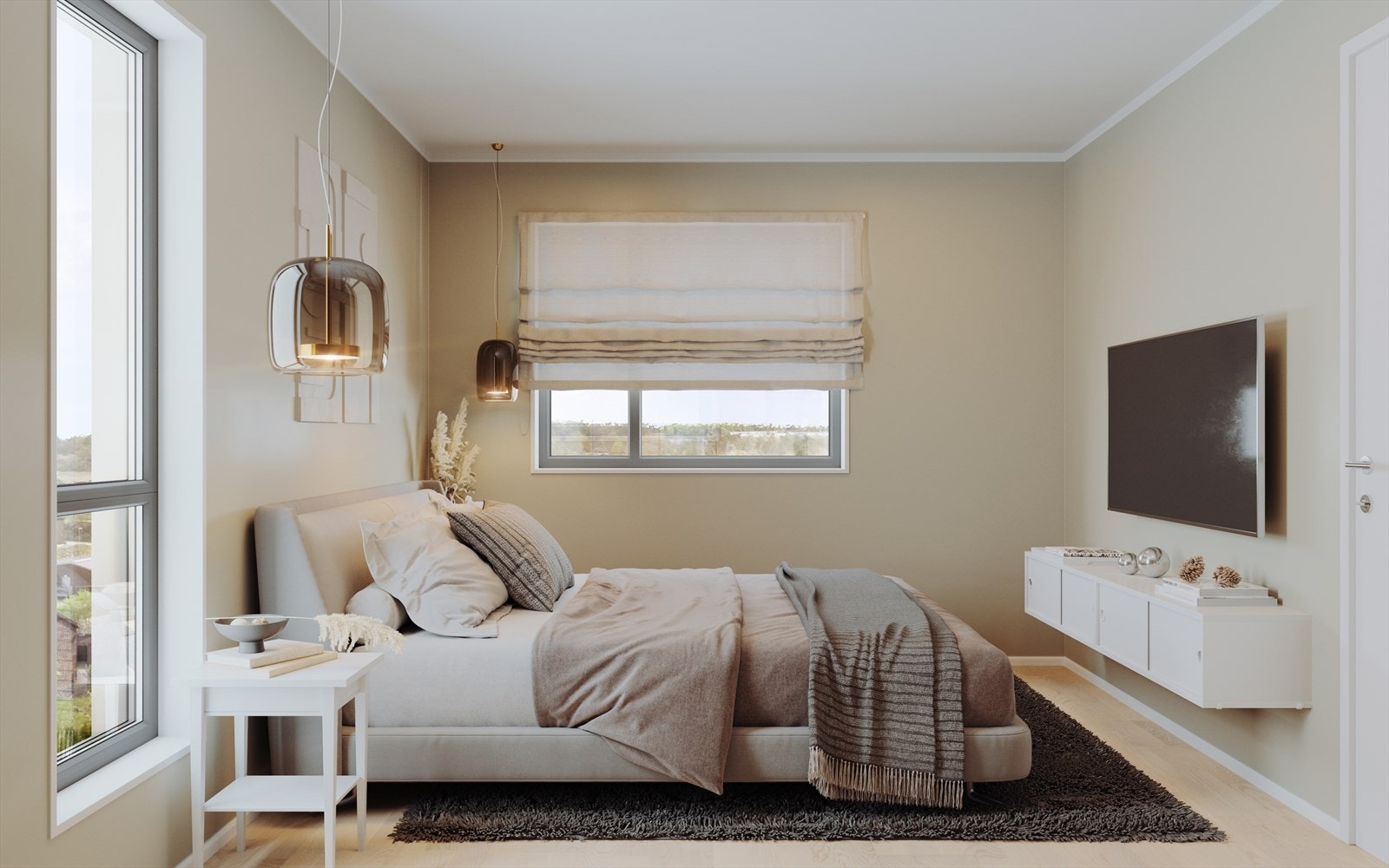 Illustrasjon fra soverom Galleribilde