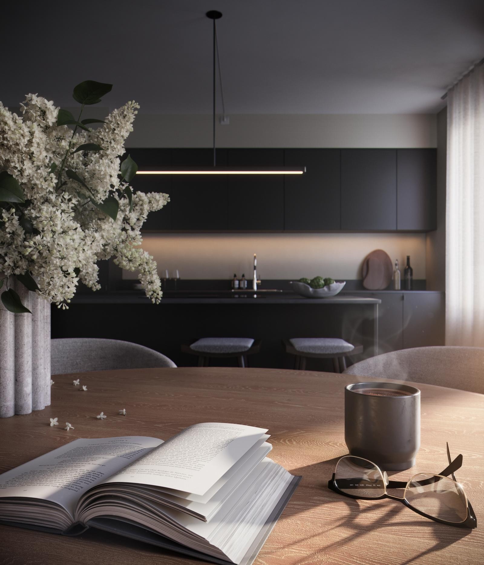 Drømmekjøkkenet er kjøkkenleverandør i hele prosjektet. Illustrasjon fra leil. H0701. Galleribilde