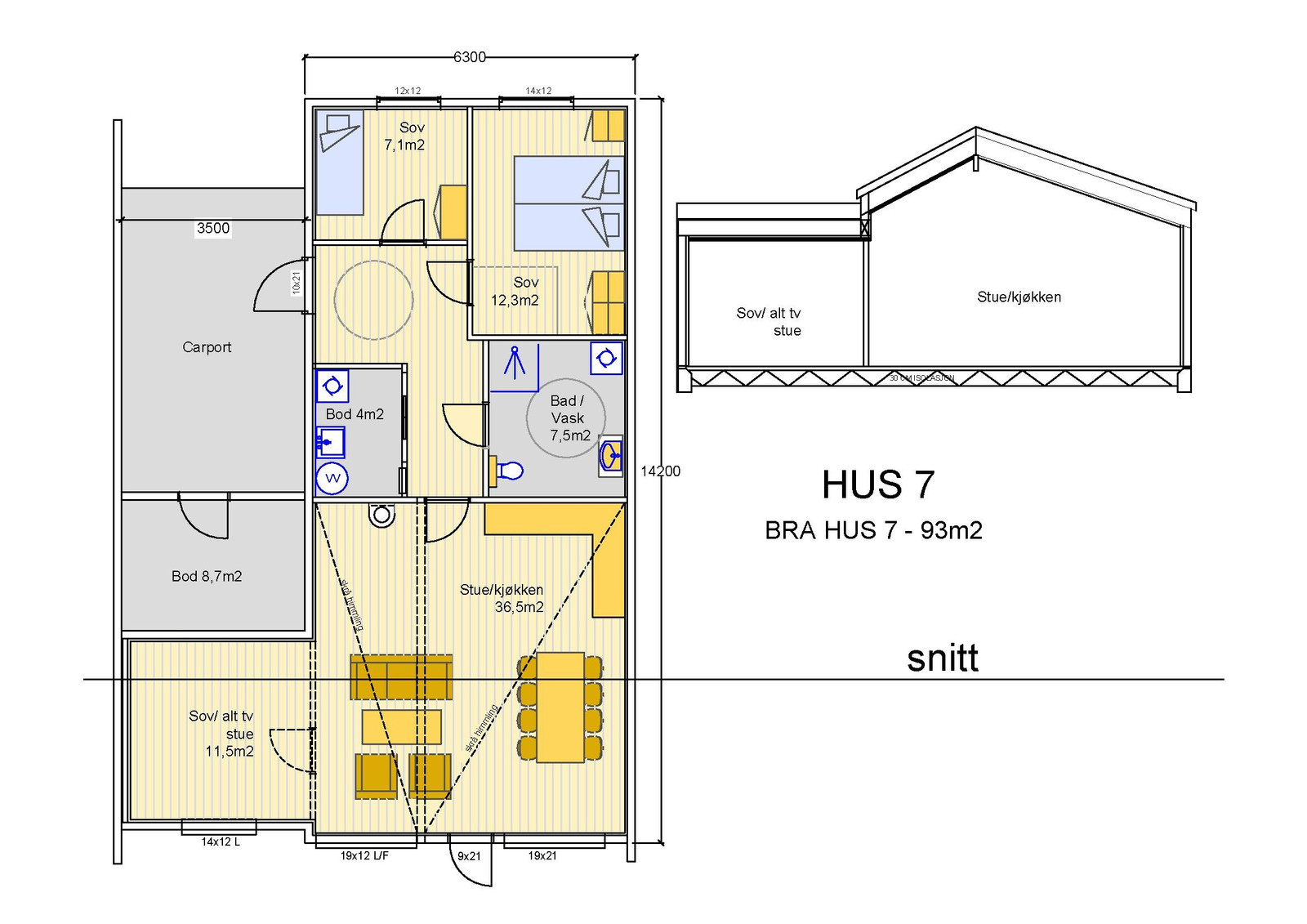 Plantegning hus 7