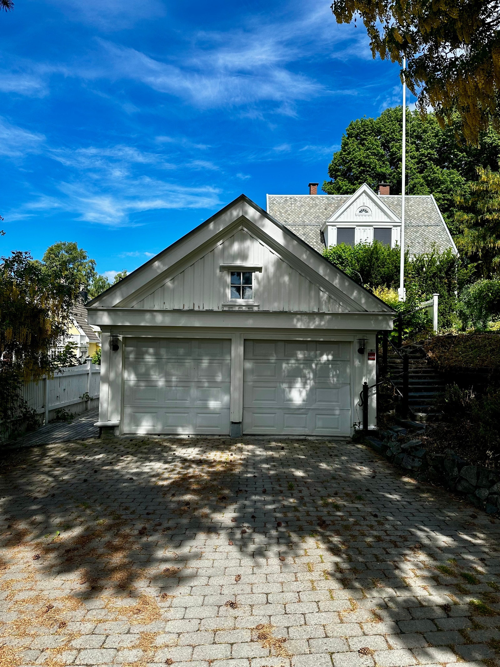 Garasje. Leietakers private tilgang til leiligheten er til venstre for garasjen. Leietaker har mulighet for oppbevaring i garasje ved behov. Galleribilde