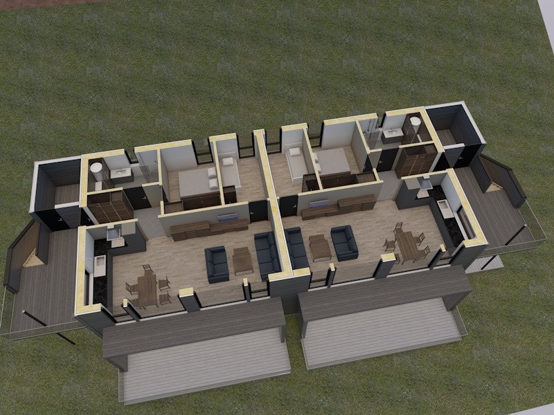 Praktisk og arealeffektiv leilegheit med utgang til privat markterrasse eller veranda. Galleribilde