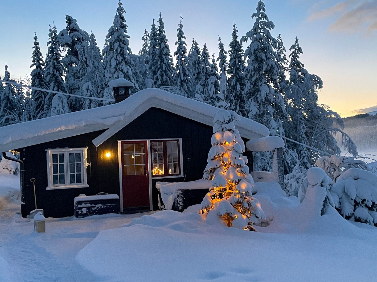 Winter wonderland og snart jul Galleribilde