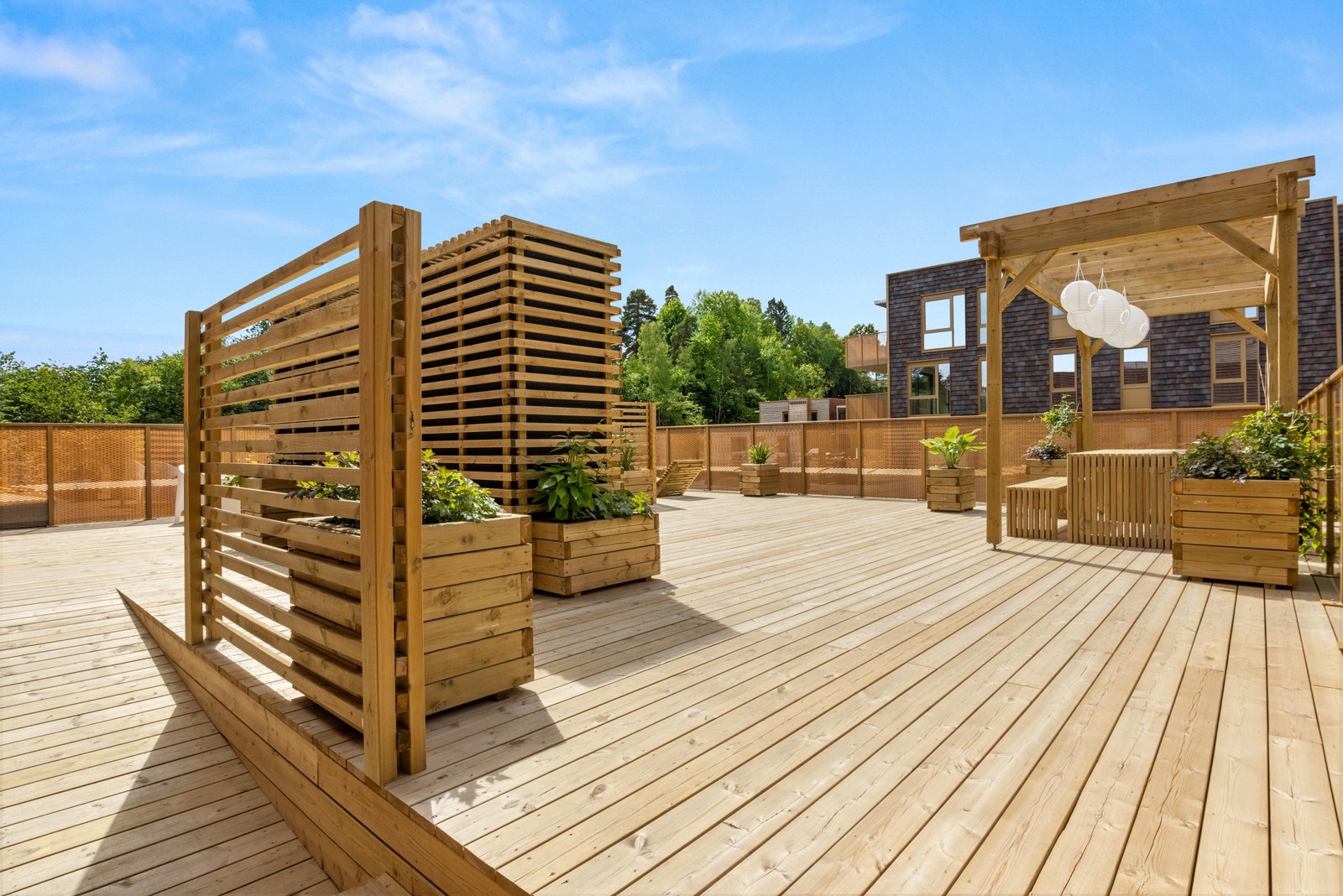 Bilder fra den felles takterrassen i hus 4 - Det blir også felles takterrasser i hus 5 Galleribilde