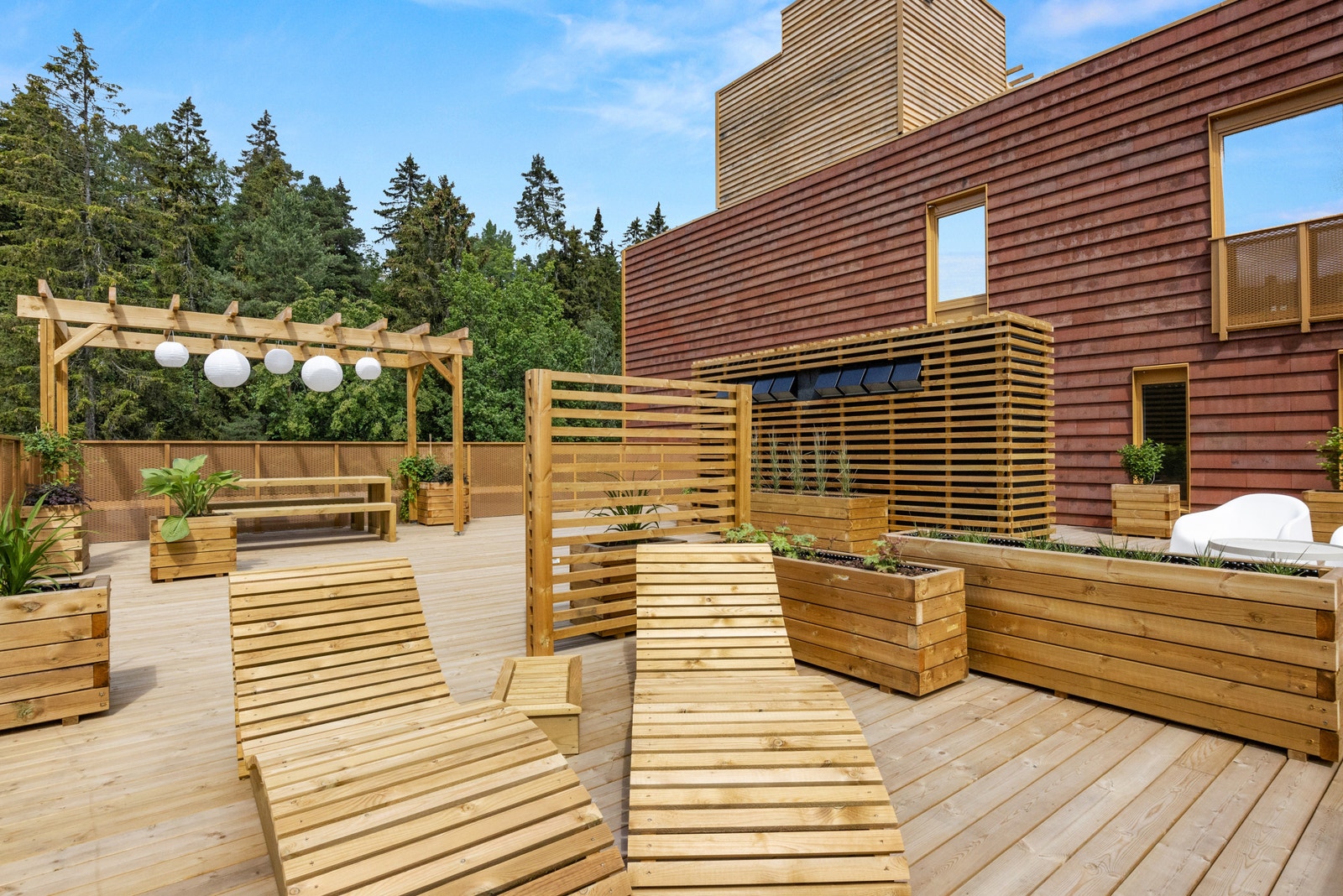 Bilder fra den felles takterrassen i hus 4 - Det blir også felles takterrasser i hus 5 Galleribilde