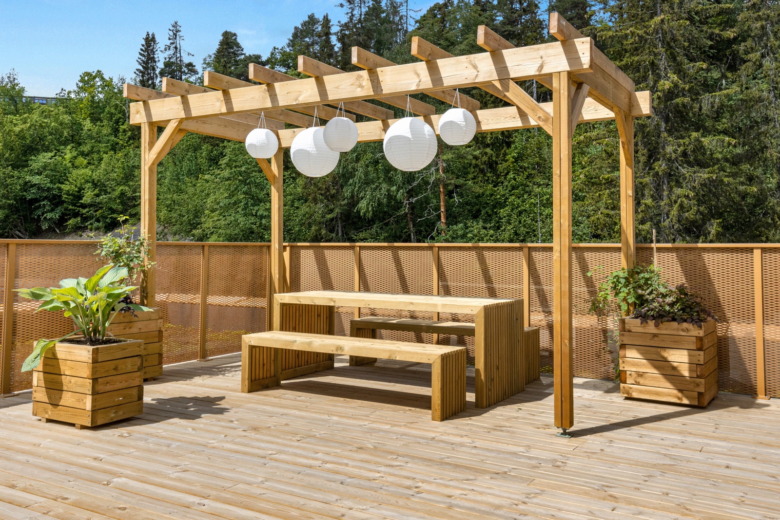 Bilder fra den felles takterrassen i hus 4 - Det blir også felles takterrasser i hus 5 Galleribilde