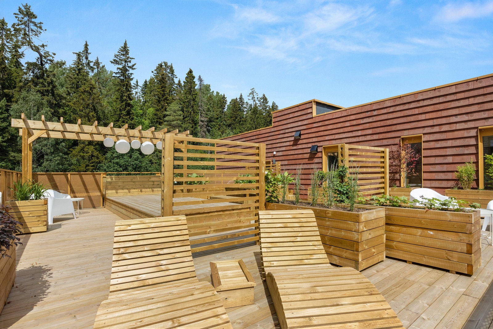 Bilder fra den felles takterrassen i hus 4 - Det blir også felles takterrasser i hus 5 Galleribilde