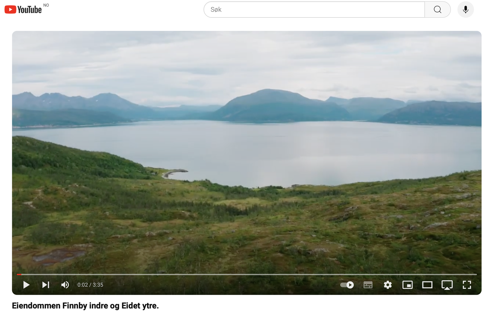 Se presentasjonen av eiendommen på YouTube. Lenka kan kopieres under punktet Beskaffenhet.
See the presentation of the property at Youtube: https://youtu.be/eKpv9b9oA1w Galleribilde