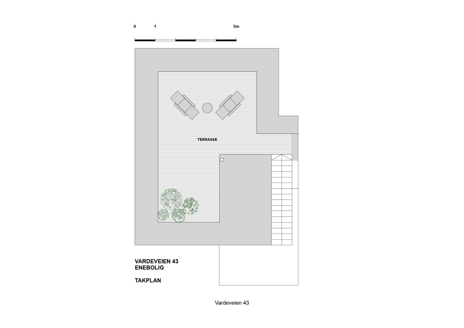 Plan takterrasse Galleribilde