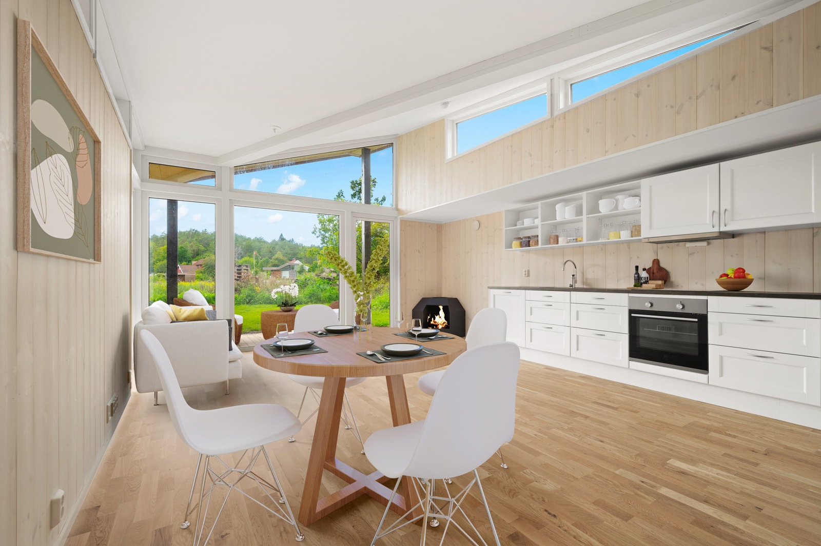 Stue-allrom-kjøkken Galleribilde