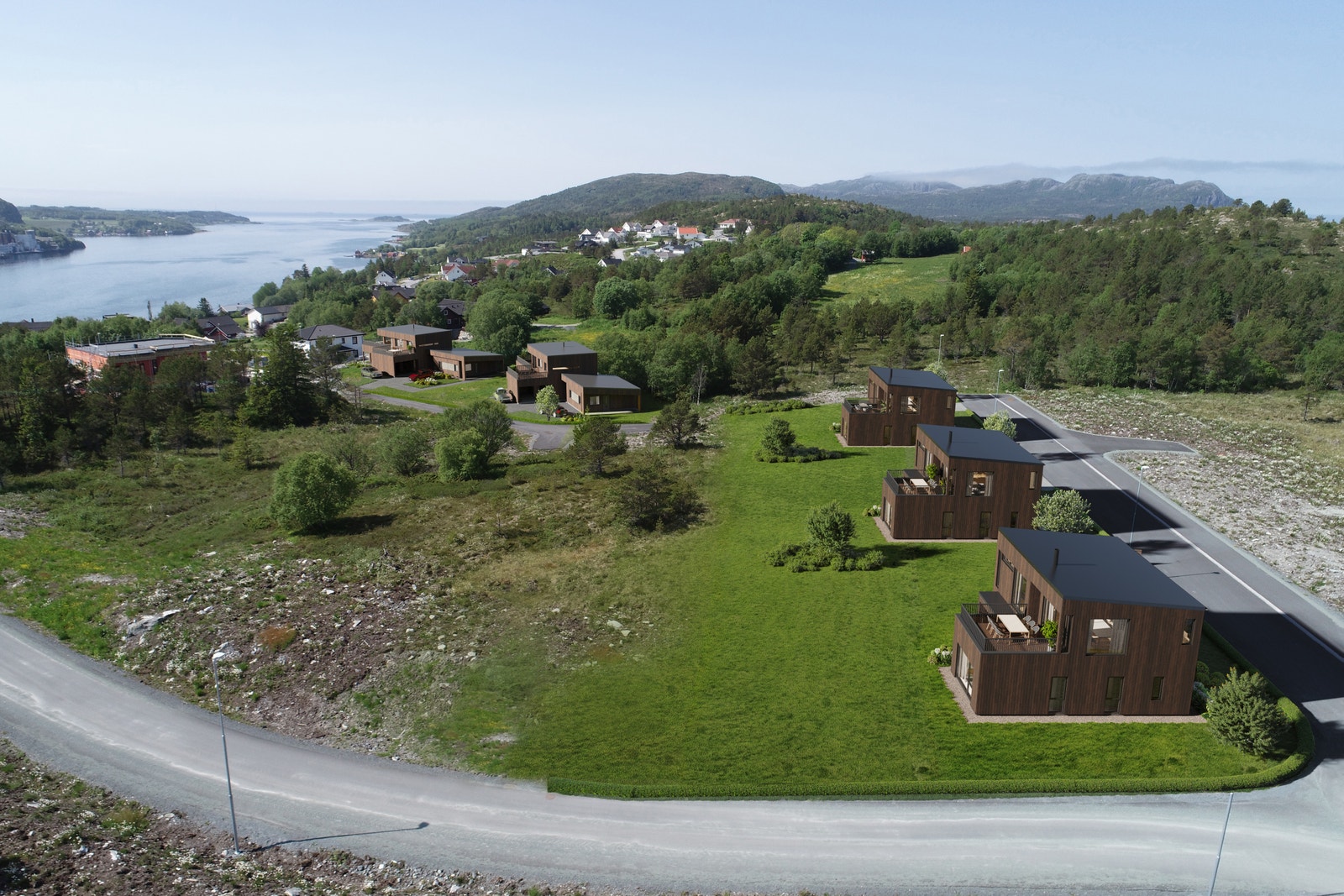 Illustrasjon plassering av boliger i feltet Galleribilde