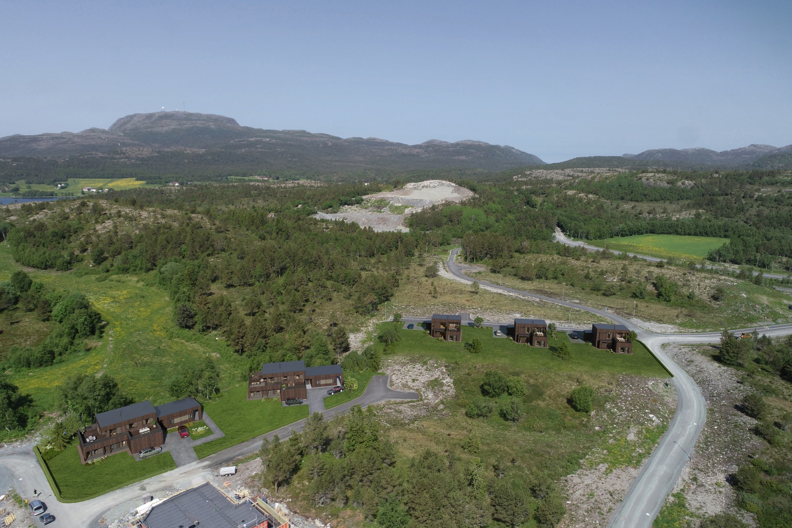 Illustrasjon plassering av boliger i feltet Galleribilde