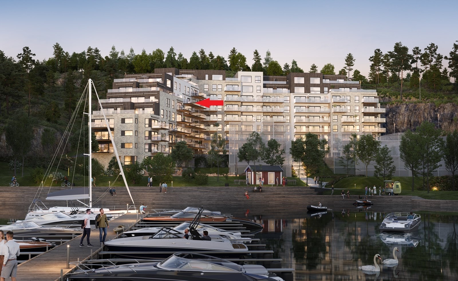 Leilighet D602 ligger høyt og fint med gode sol- og utsiktsforhold Galleribilde