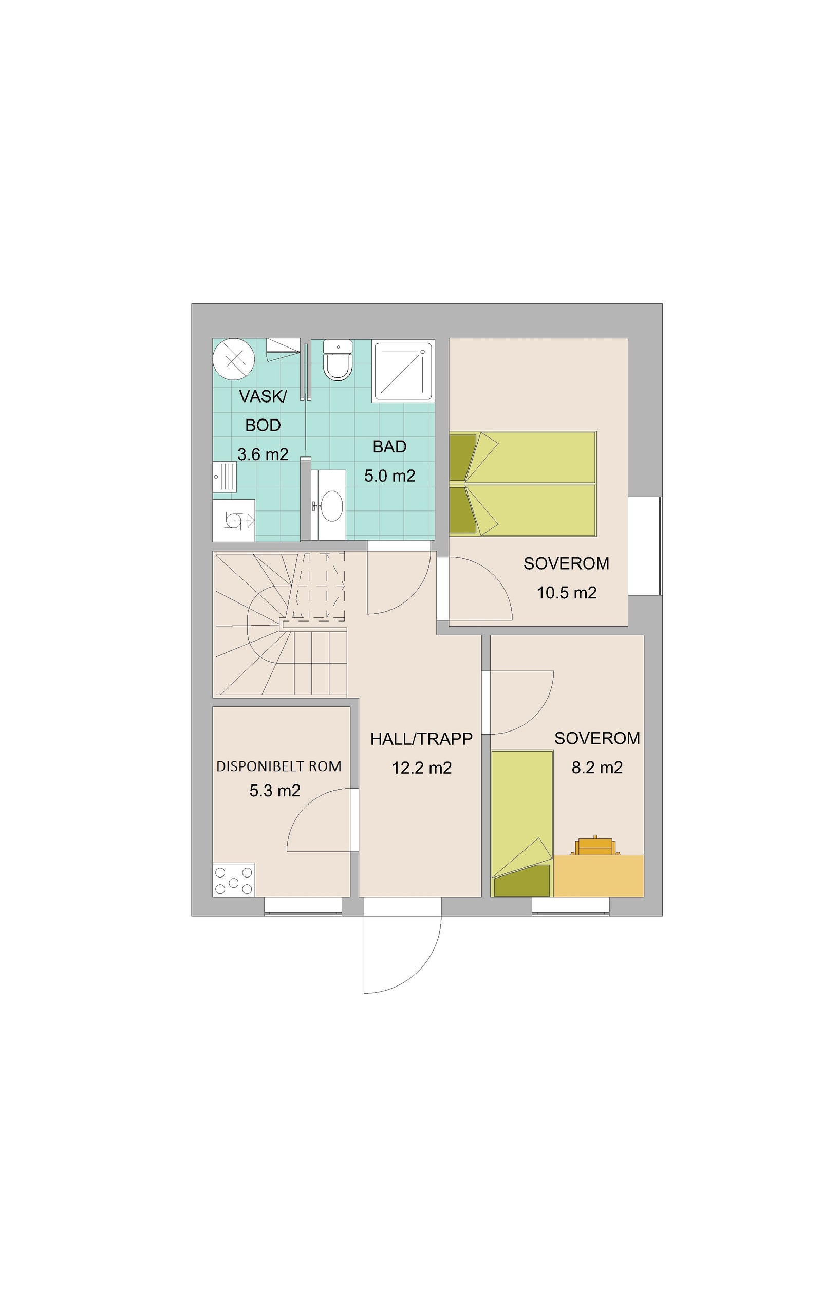 Plantegning sokkeletasje - Bolig 3B Galleribilde