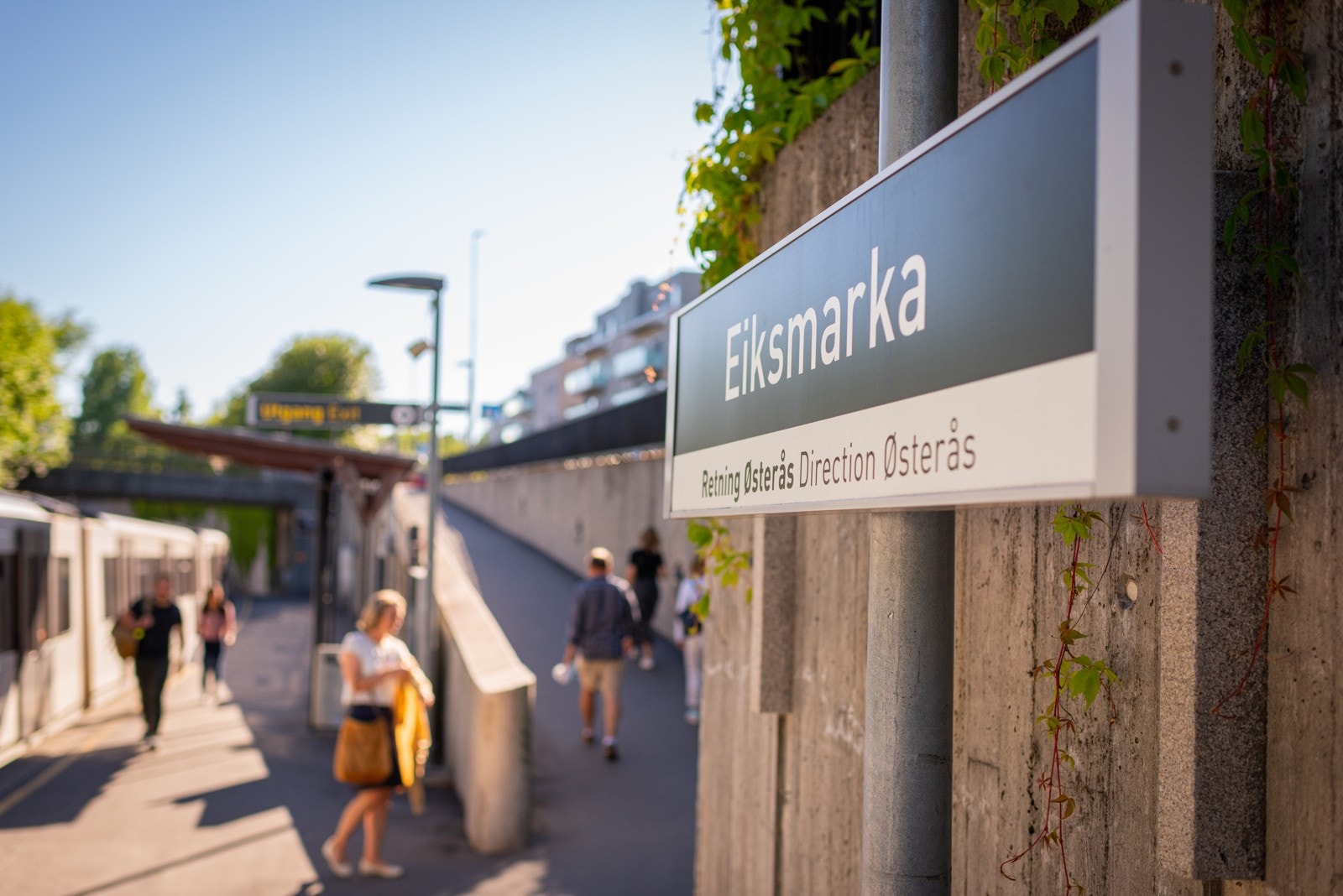 Eiksmarka har meget god offentlig kommunikasjon til blant annet Oslo med offentlig transport. Galleribilde