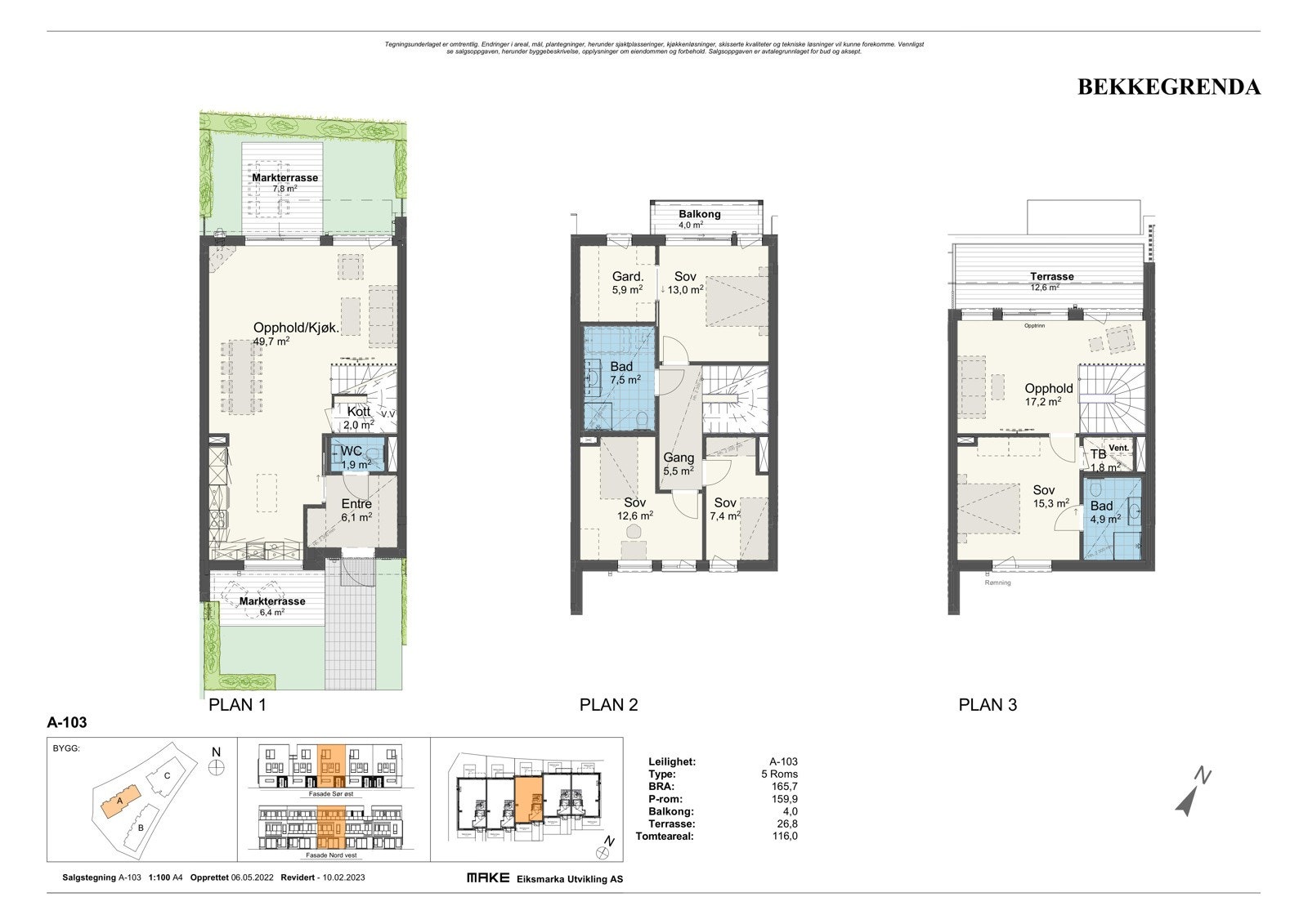 Plantegning A-103 Galleribilde