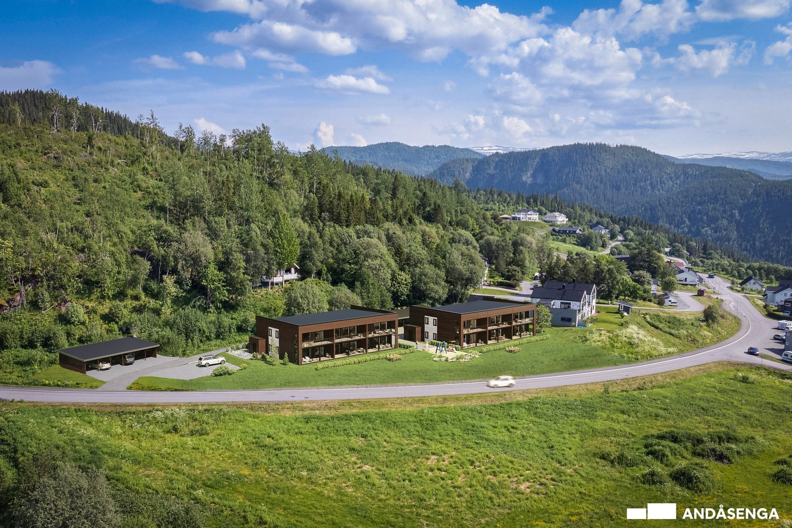 Velkommen til en moderne hverdag med omgivelser (litt) på landet, i byen. Galleribilde