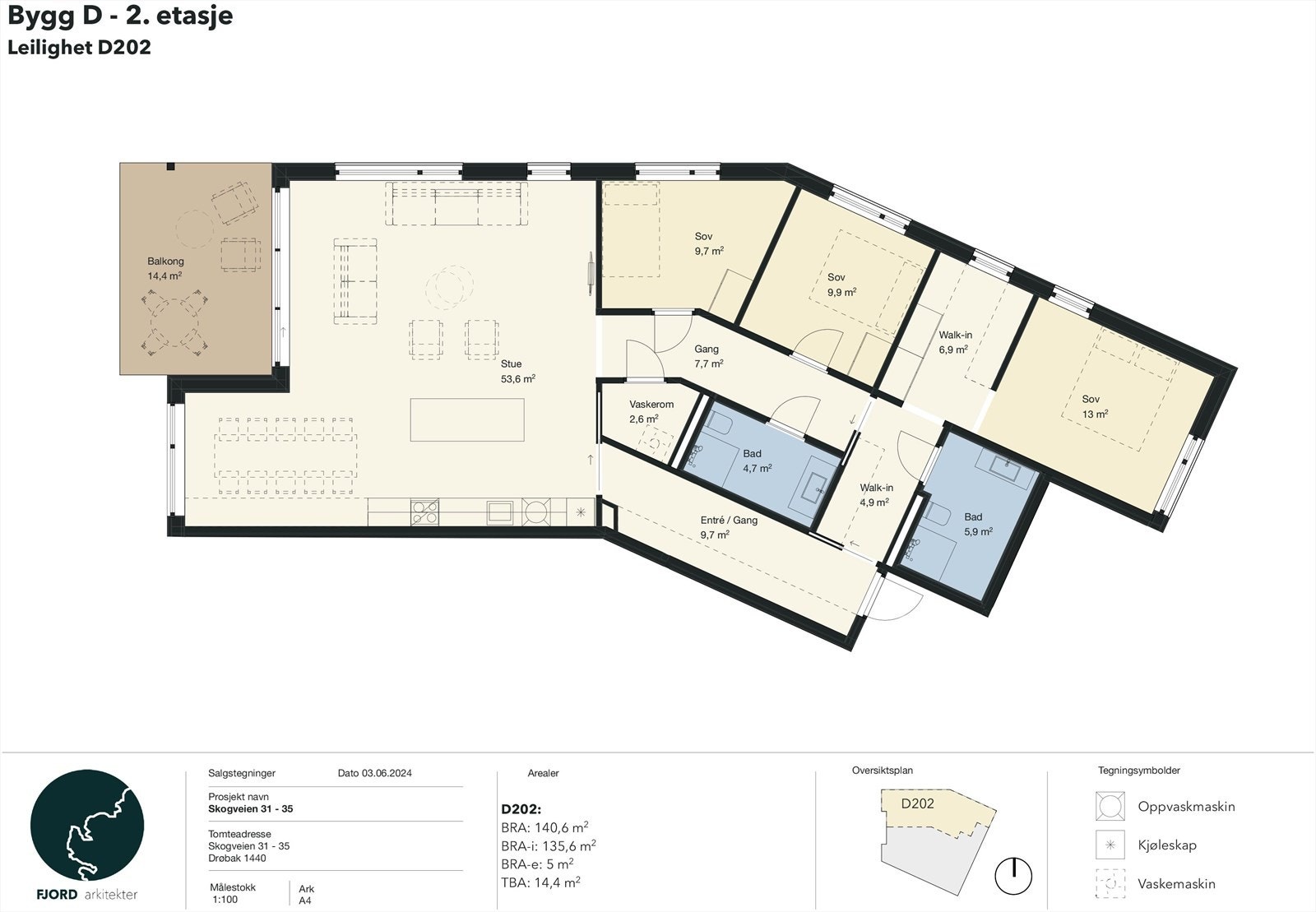 Planløsning - leilighet D202 Galleribilde