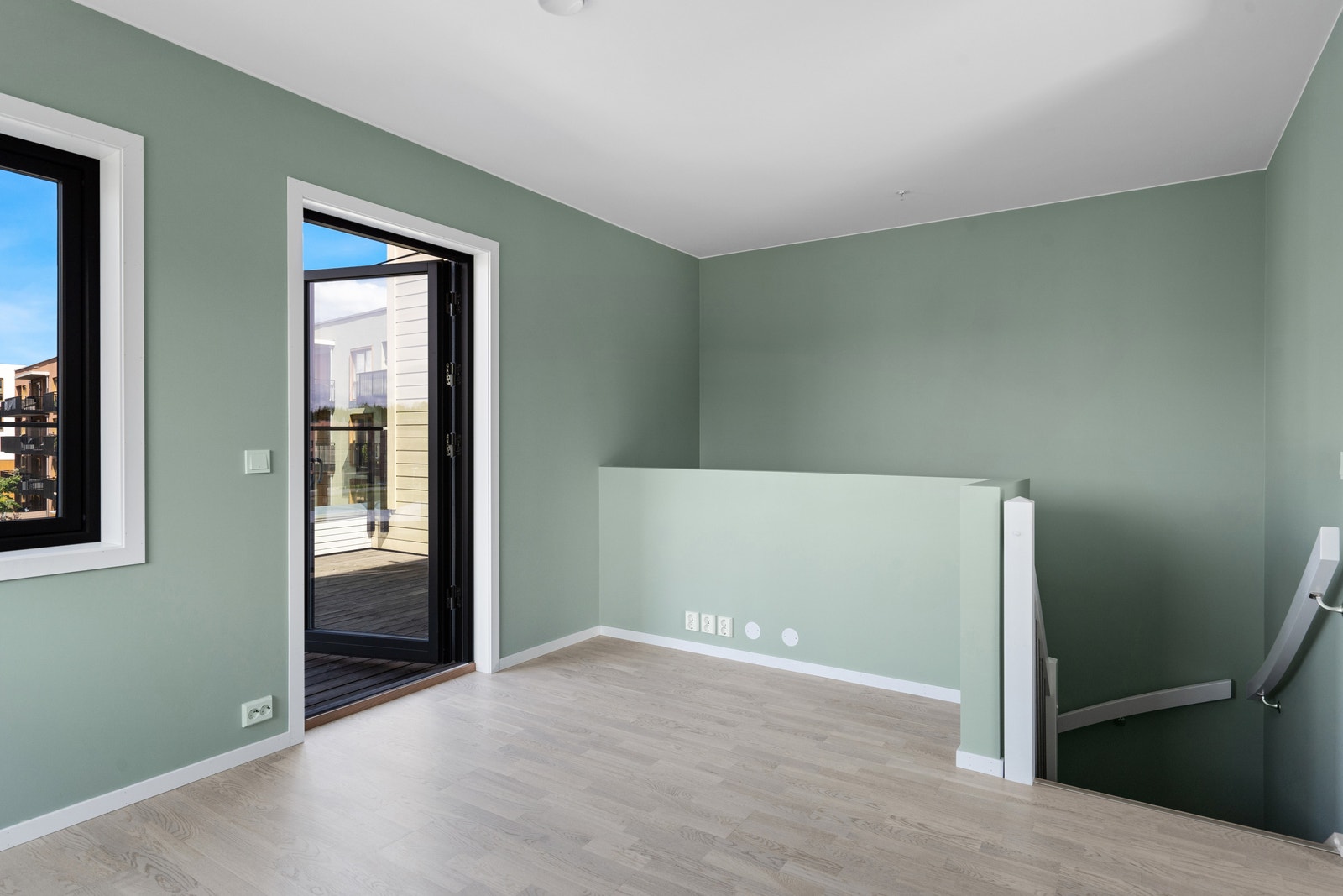 Loftstue med utgang til takterrasse, bolig 22 - visningsbolig Galleribilde