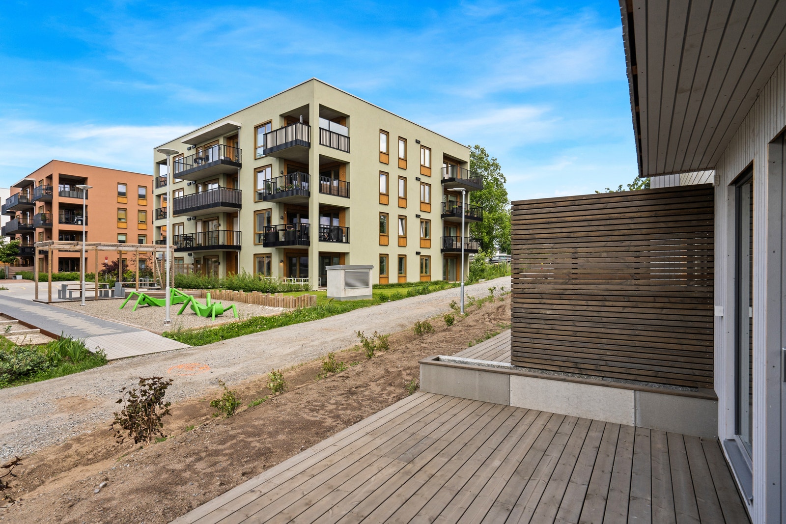 Markterrasse på bolig 22 - visningsbolig Galleribilde