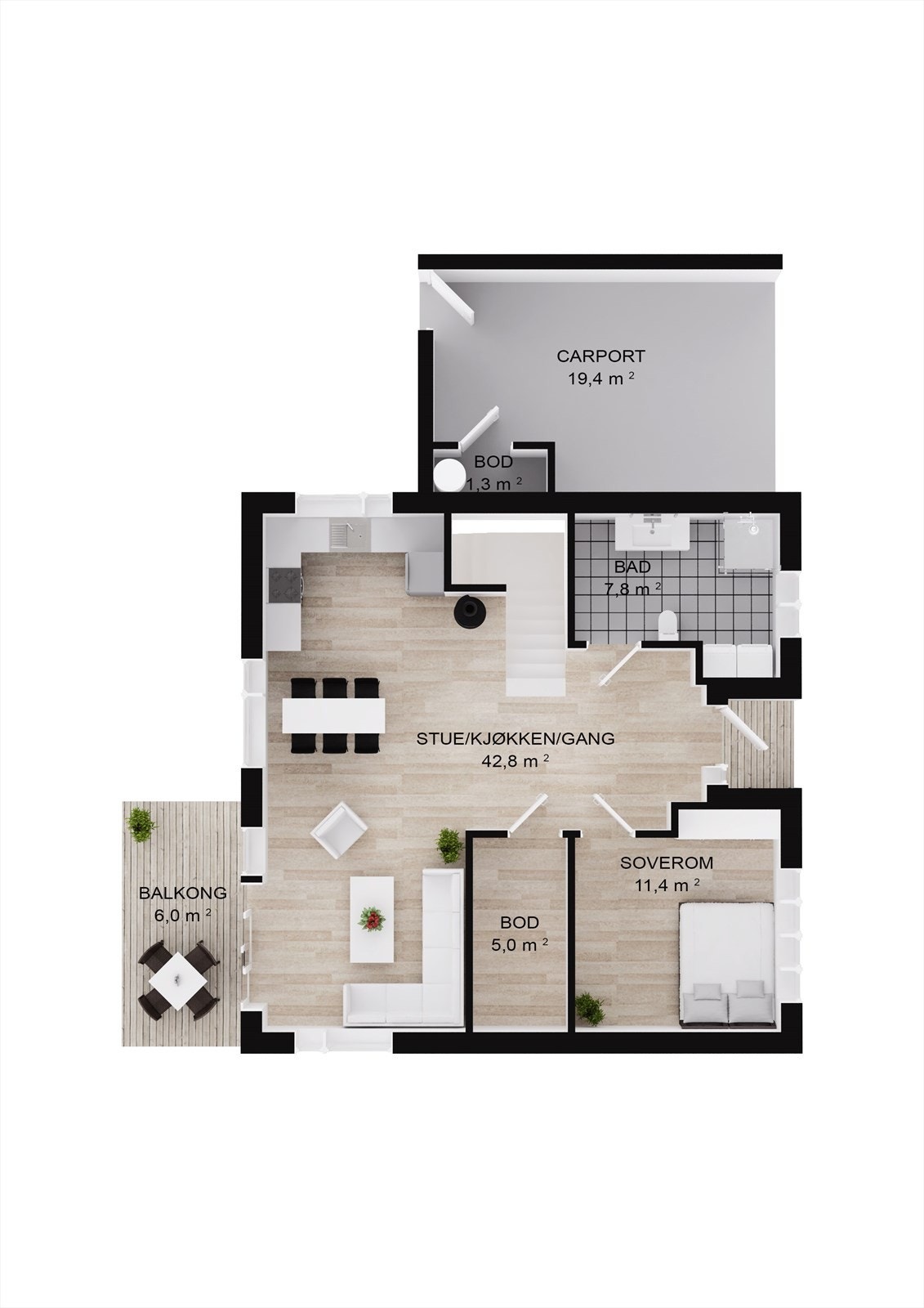 Plantegning 1.etasje Galleribilde