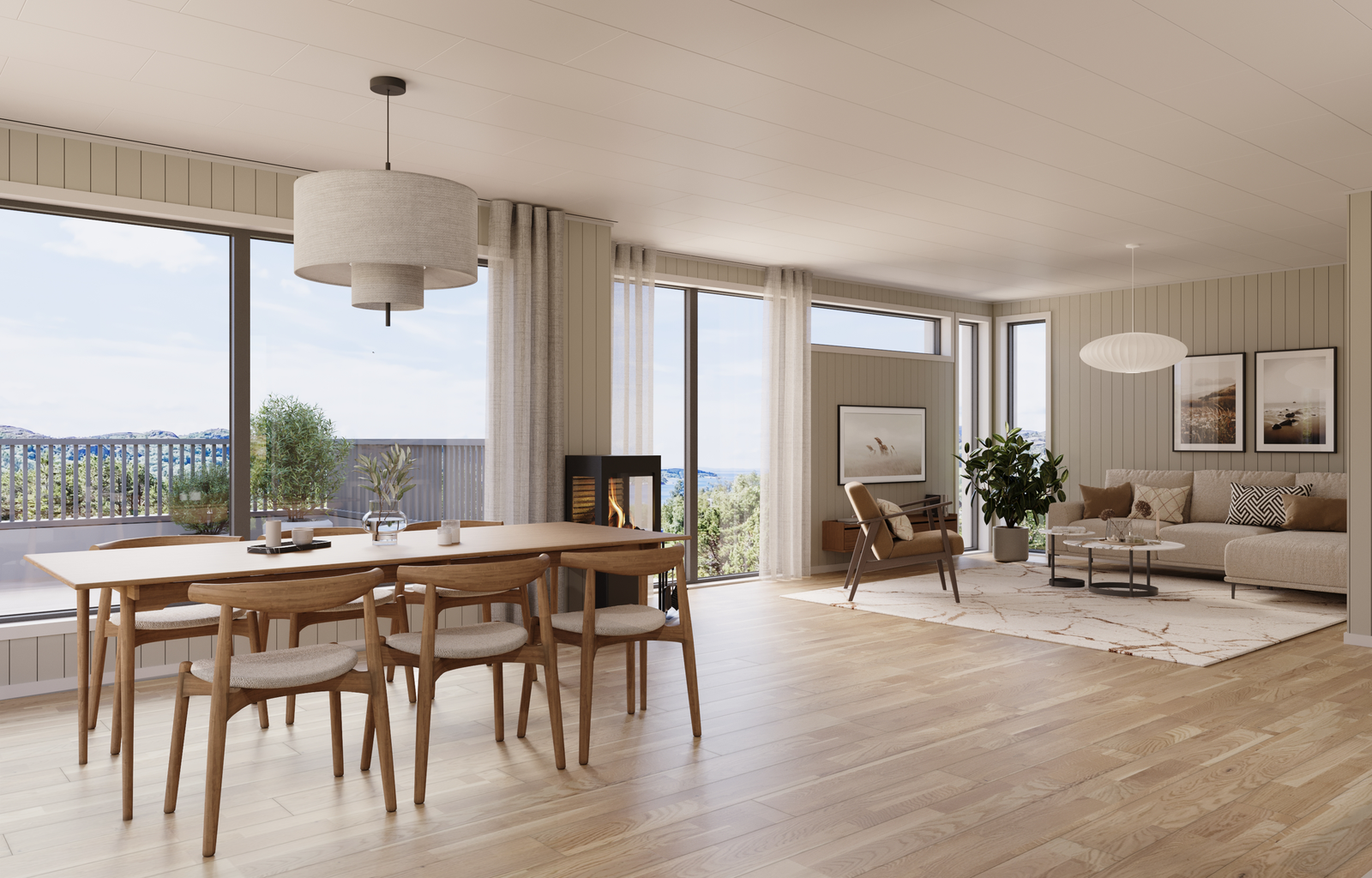 Spisestue og stue 2.etg Galleribilde