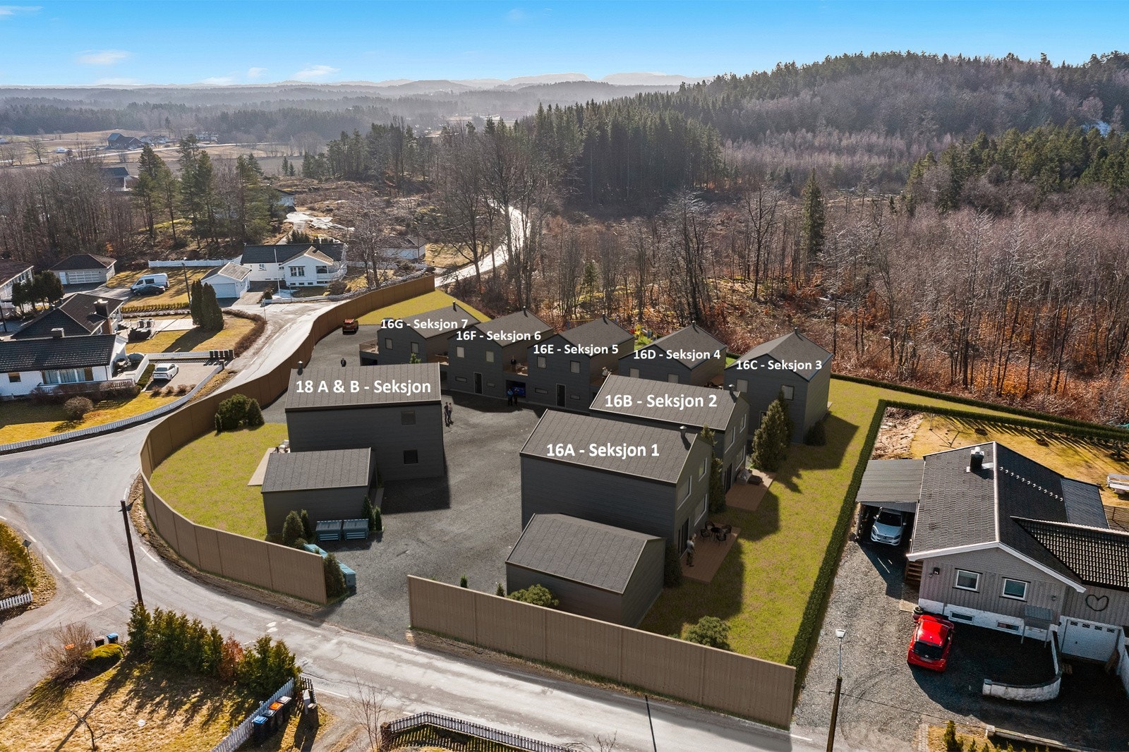 Oversikt med adresse og seksjonsnummer Galleribilde