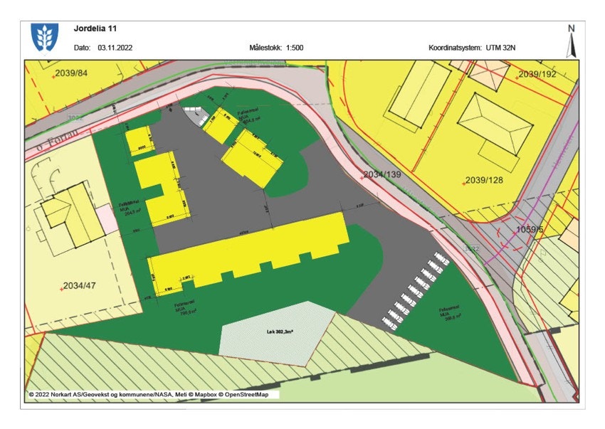 Byggetegning: Situasjonsplan Galleribilde