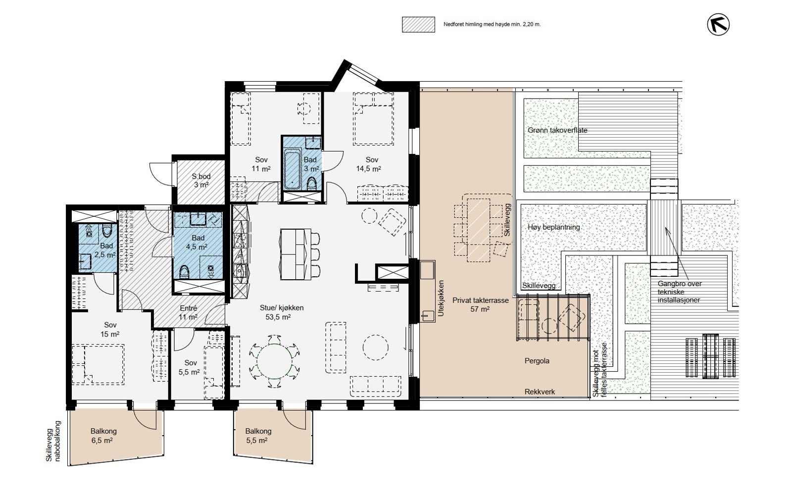 Plantegning leilighet 8003 Galleribilde