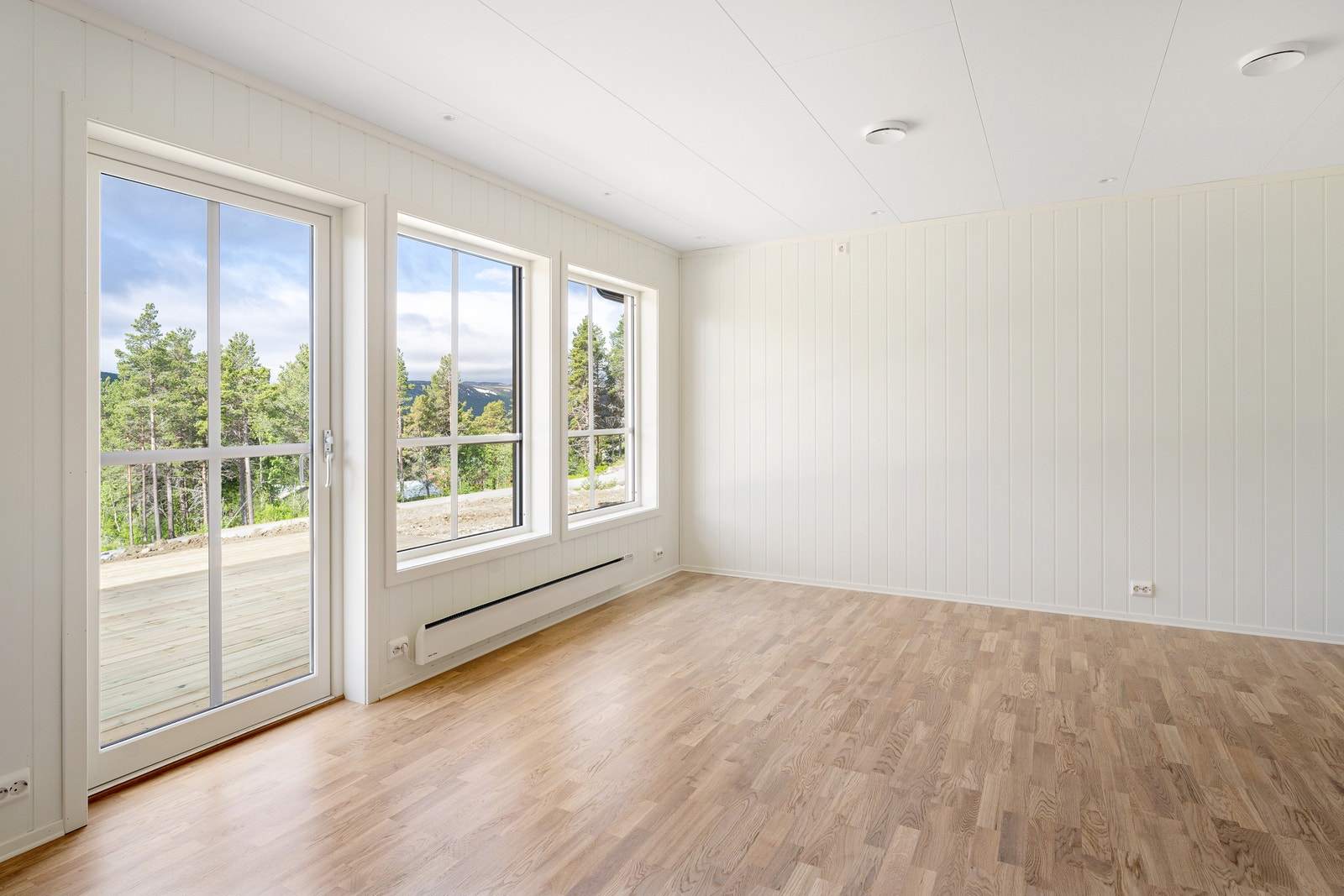 Stue med utgang til stor platting Galleribilde