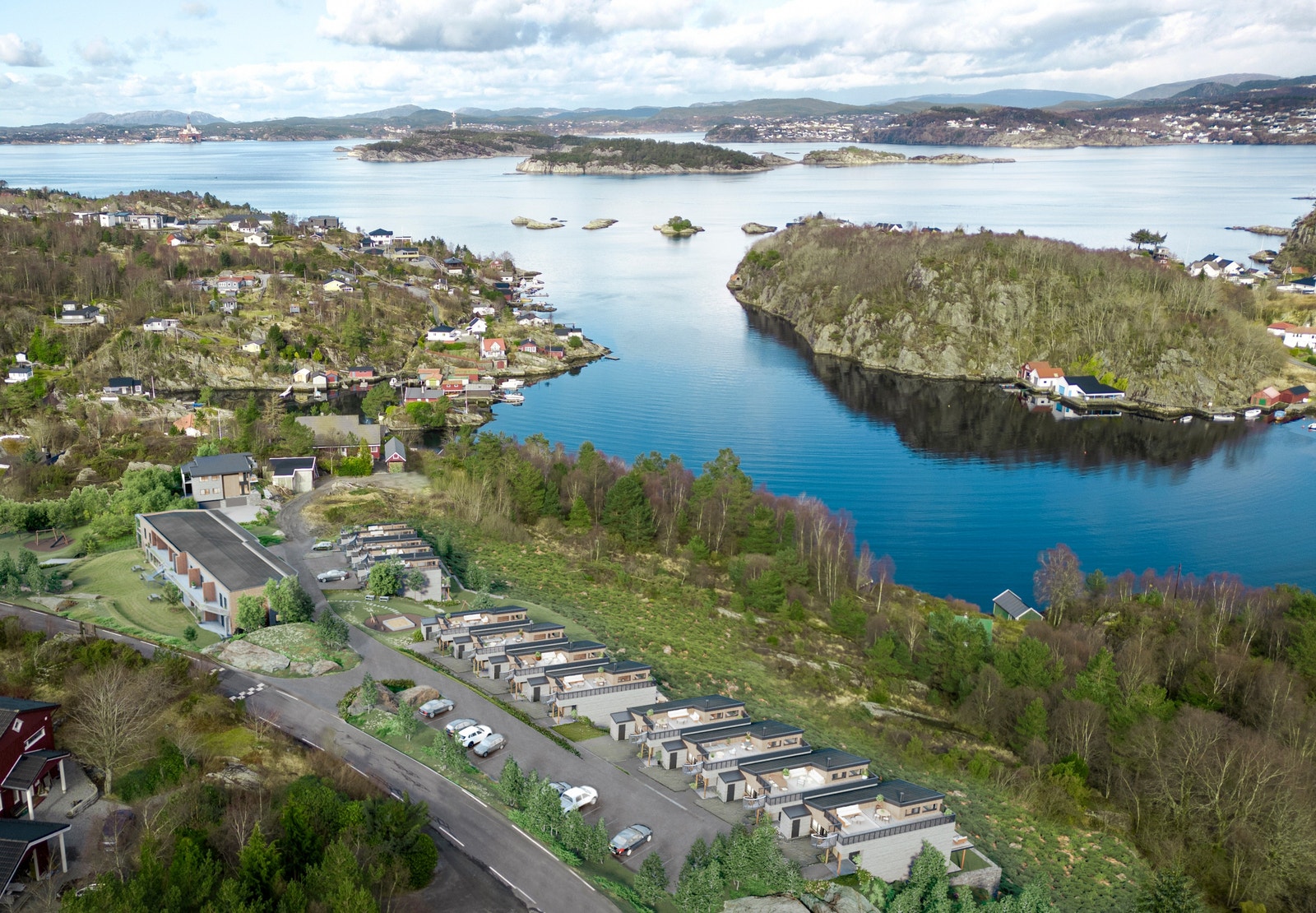 Oversiktsbilde av hele området. Illustrasjons bilde Galleribilde