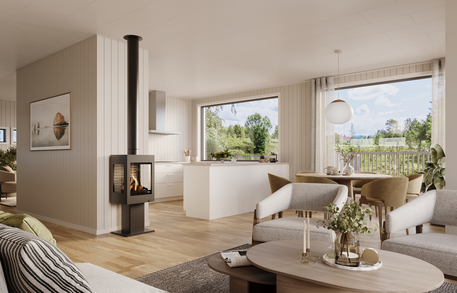 Stue og kjøkken 2.etg bolig 38/39 Galleribilde