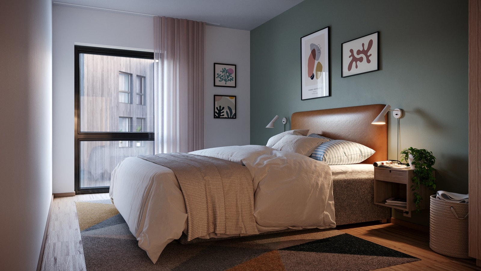 Alle tre soverommene er av svært god størrelse. Illustrasjon, avvik vil forekomme. Galleribilde