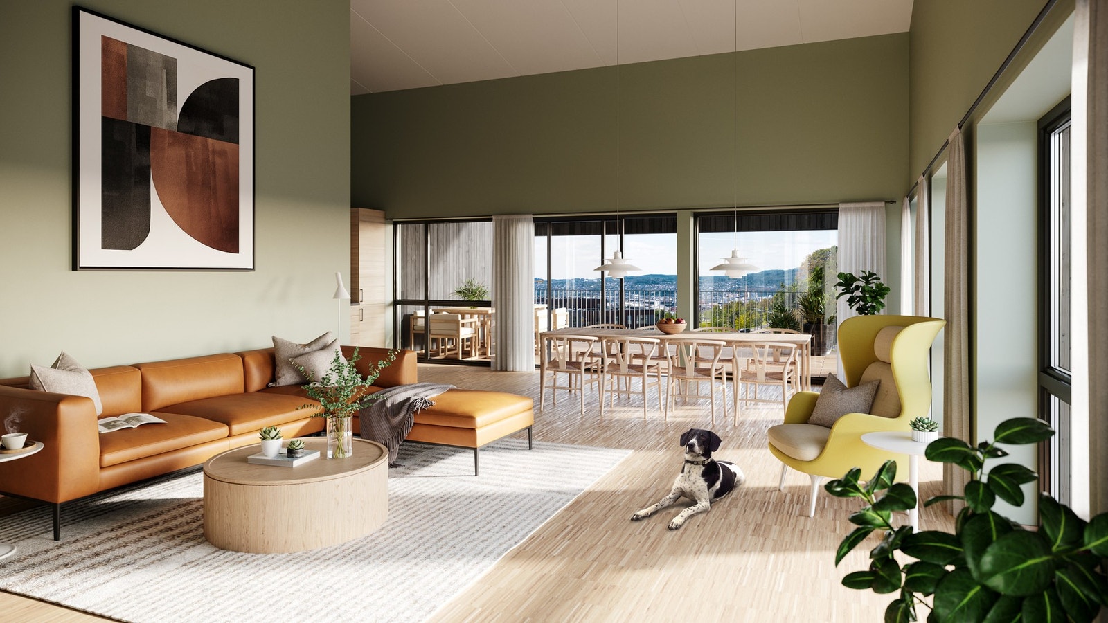 Her får du en innholdsrik og romslig leilighet som byr på blant annet to balkonger, tre soverom og et stort hjørnekjøkken med kjøkkenøy. Illustrasjon, avvik vil forekomme. Galleribilde