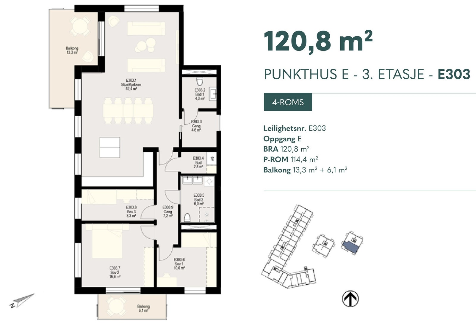 Opprinnelig planløsning. Det er gjort noen endringer i planløsningen - se mer informasjon under tilvalg. Galleribilde