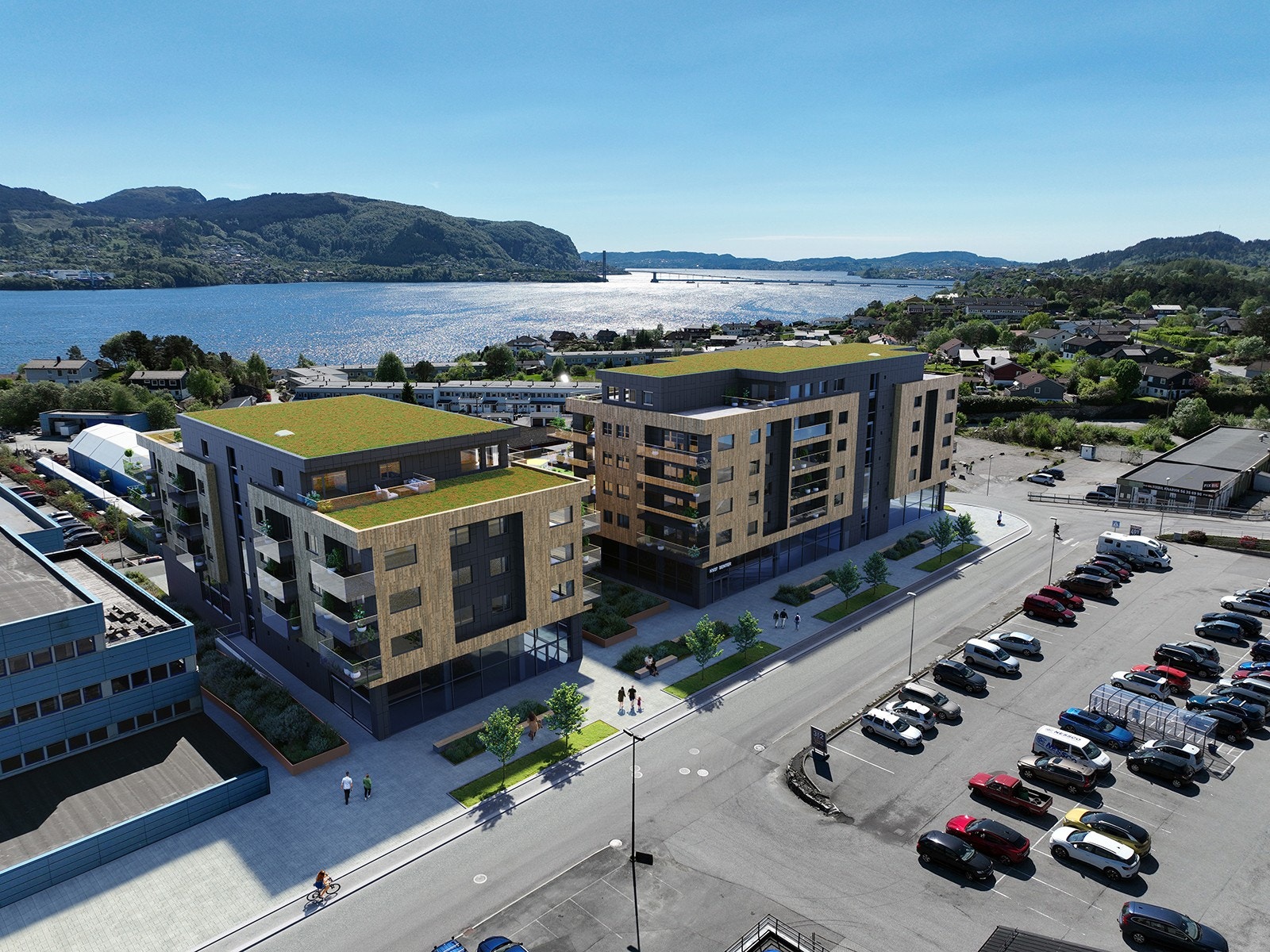 Kvassneshagen. Coop butikk på bakkeplan. Galleribilde