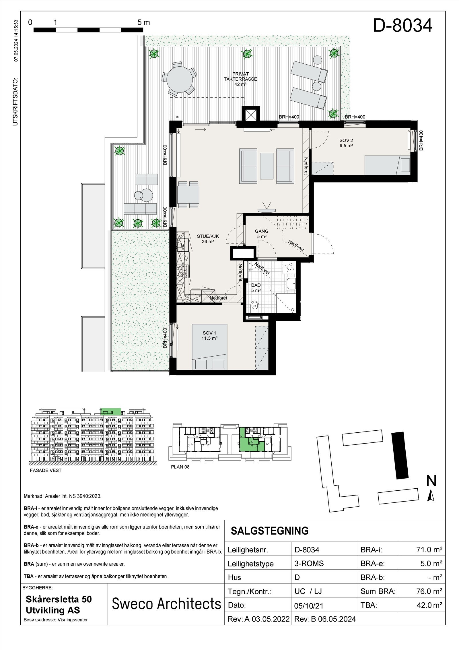 MIDT - SALG BYGG D-8034 3-ROMS Galleribilde