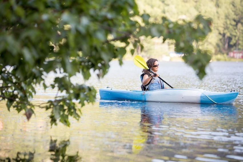 Med elva så tett på er kajakkpadling blitt en populær avktivitet blant mange av beboerne - Pålsøen Kajakkklubb er allerede etablert Galleribilde