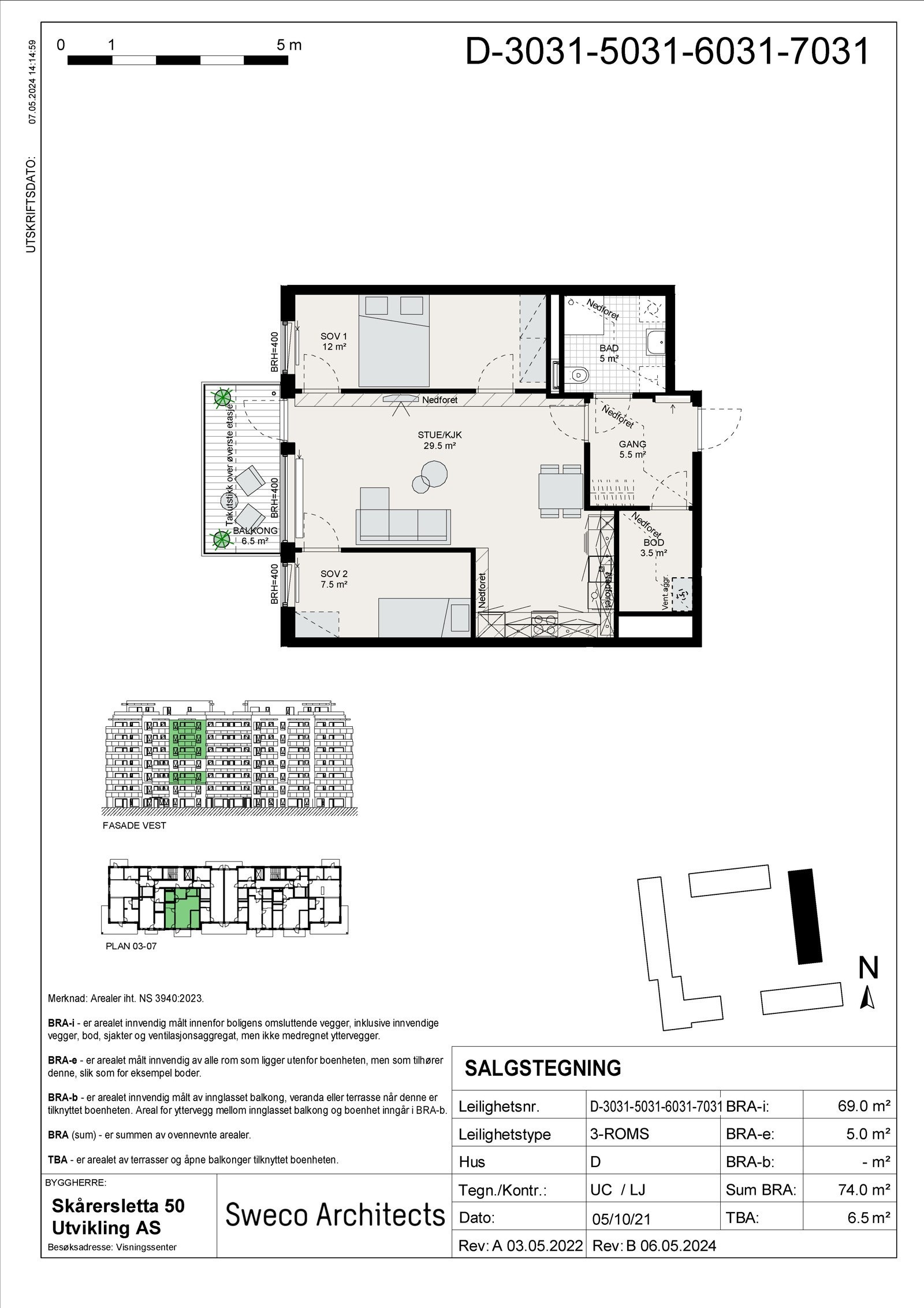 MIDT - SALG BYGG D-7031 3-ROMS Galleribilde