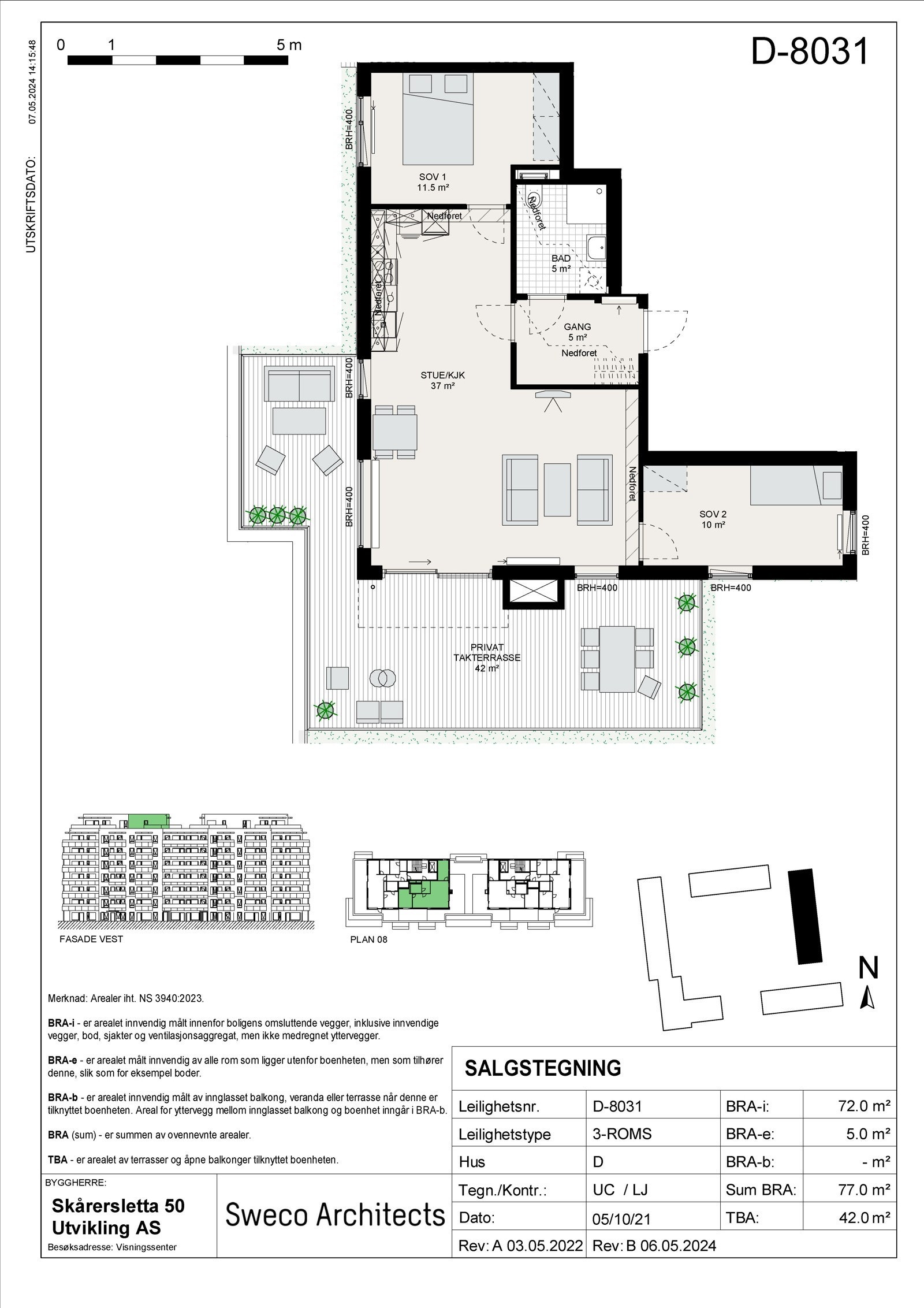 MIDT - SALG BYGG D-8031 3-ROMS Galleribilde
