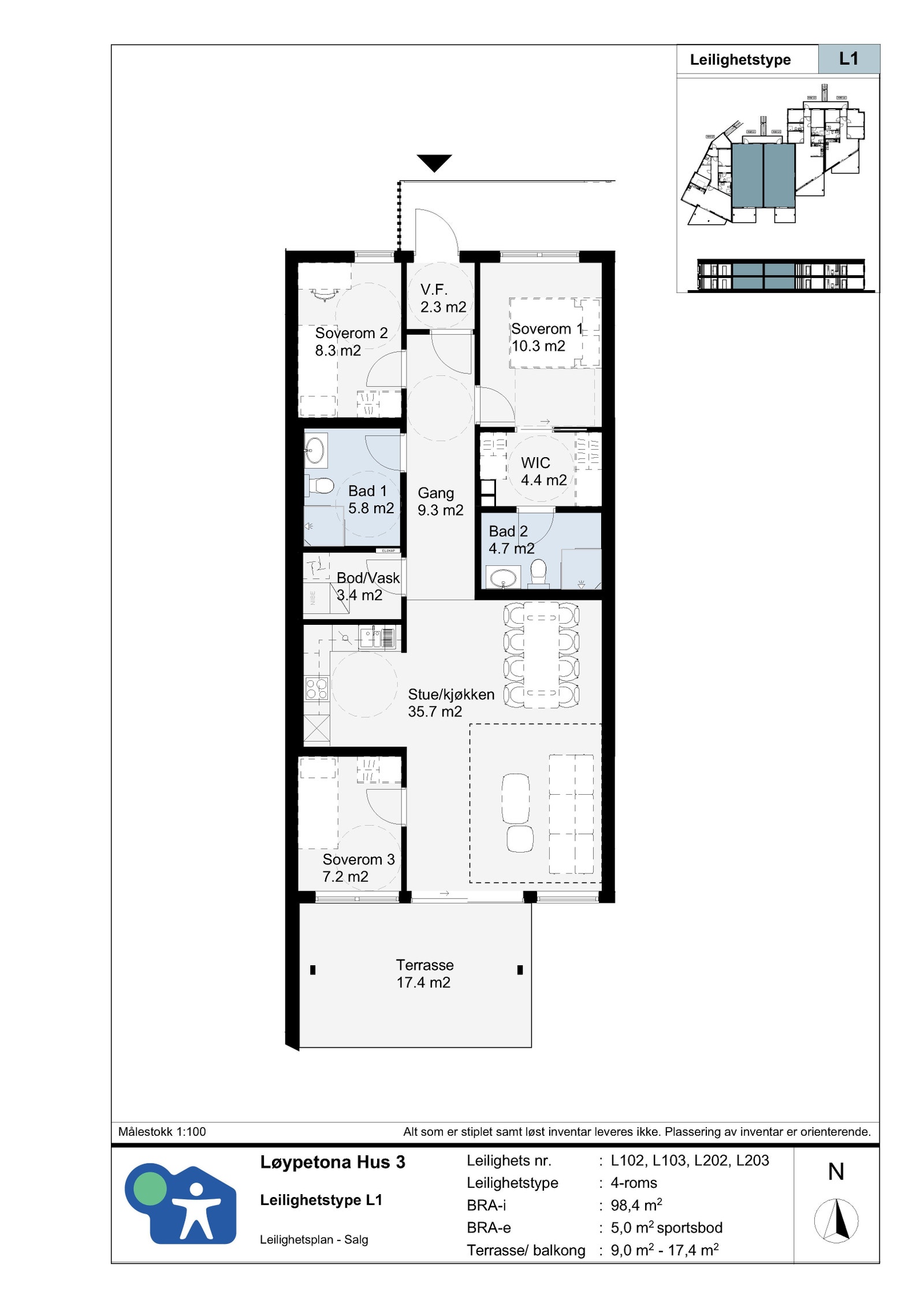 Leilighetstype L1, leilighet 8 Galleribilde