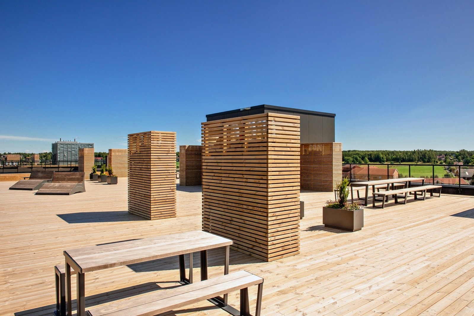 På hus A, B og C er det felles takterrasse som alle beboere på Brekketunet kan benytte. Galleribilde
