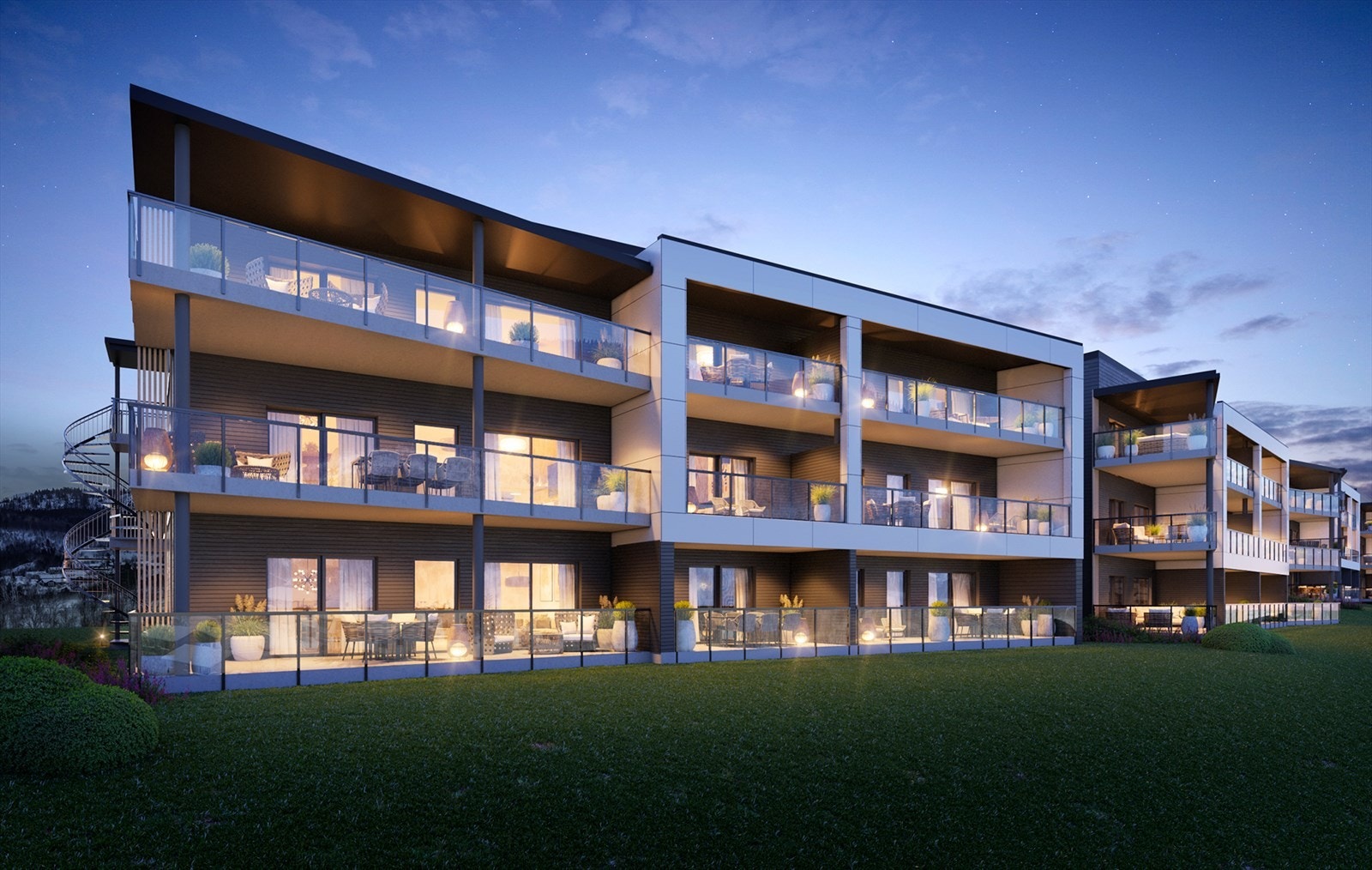 Lekre og arkitektoniske leiligheter på spektakulær tomt! Her vil det bygges totalt 42 leiligheter fordelt på to bygg. I første omgang er det byggetrinn 1 med 21 leiligheter som er til salgs, og dette er bygget lengst nord. Galleribilde