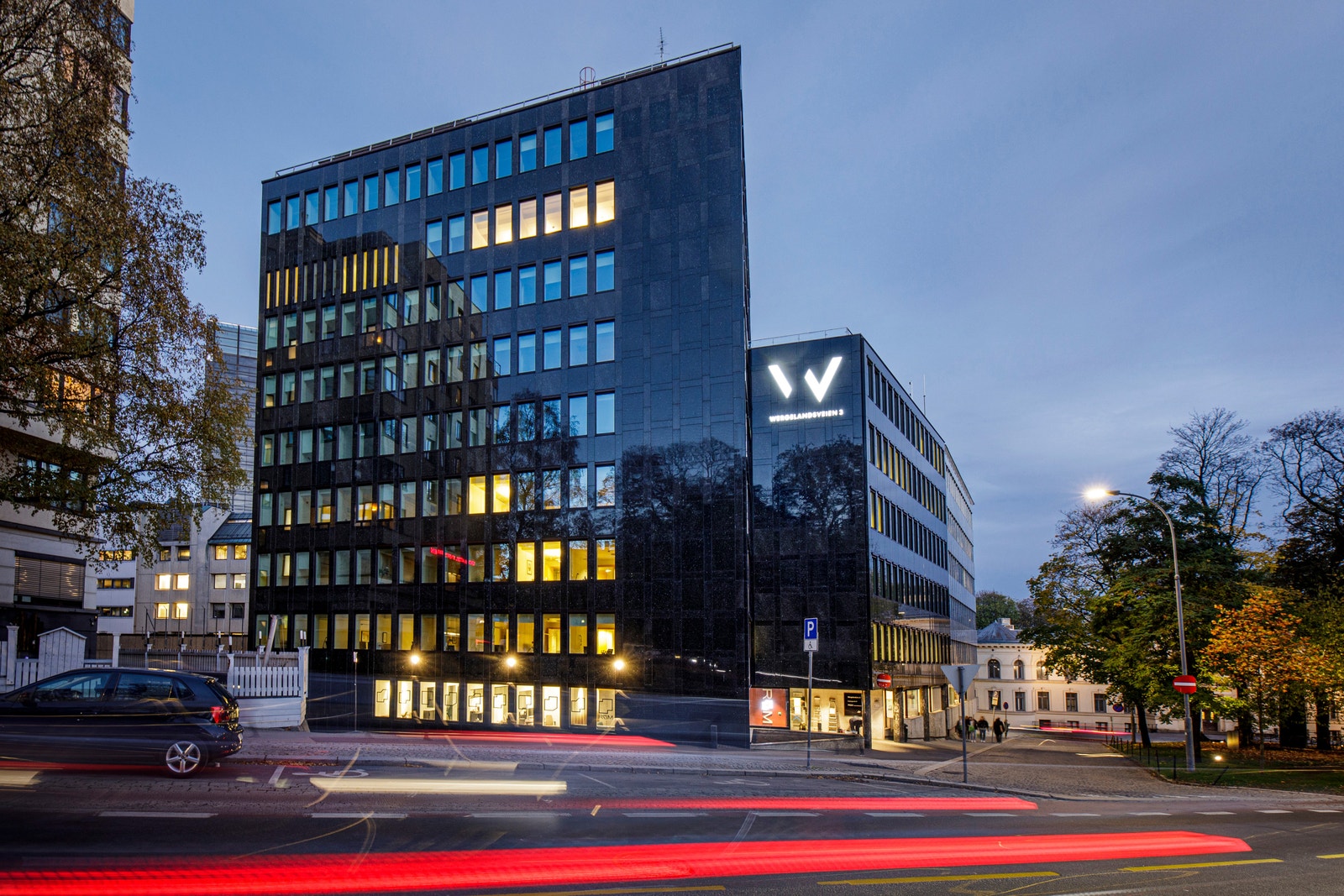 Wergelandsveien 3. Niende etasje er nest øverste etasje. Galleribilde