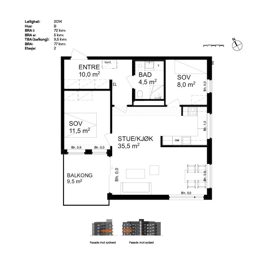 Plantegning B2014 Galleribilde