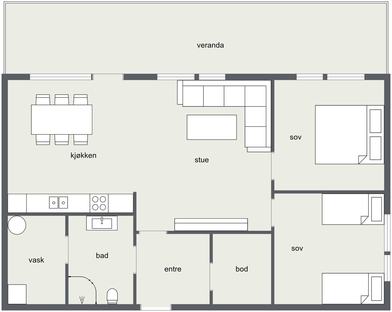 Tverrveien 14 - stor leil. - 2D Floor Plan.jpg Galleribilde