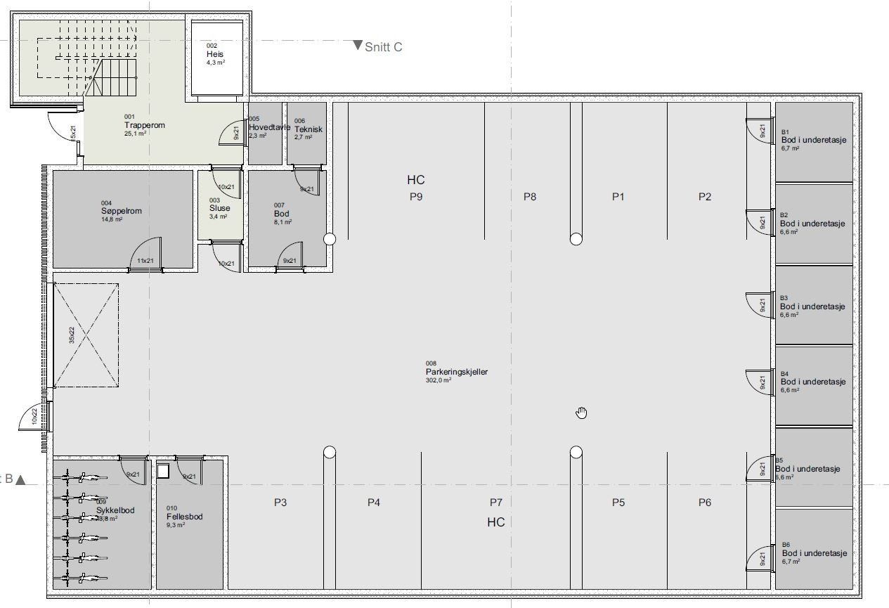 Parkeringskjeller Galleribilde