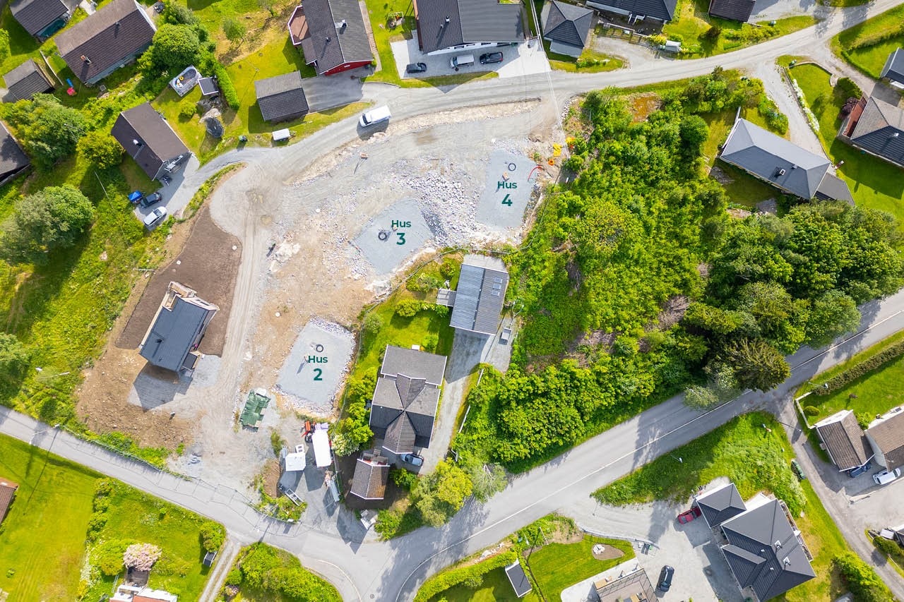 Tomtene er pent opparbeidet og klare for støping - Ta kontakt for en befaring av området med prosjektselger Galleribilde
