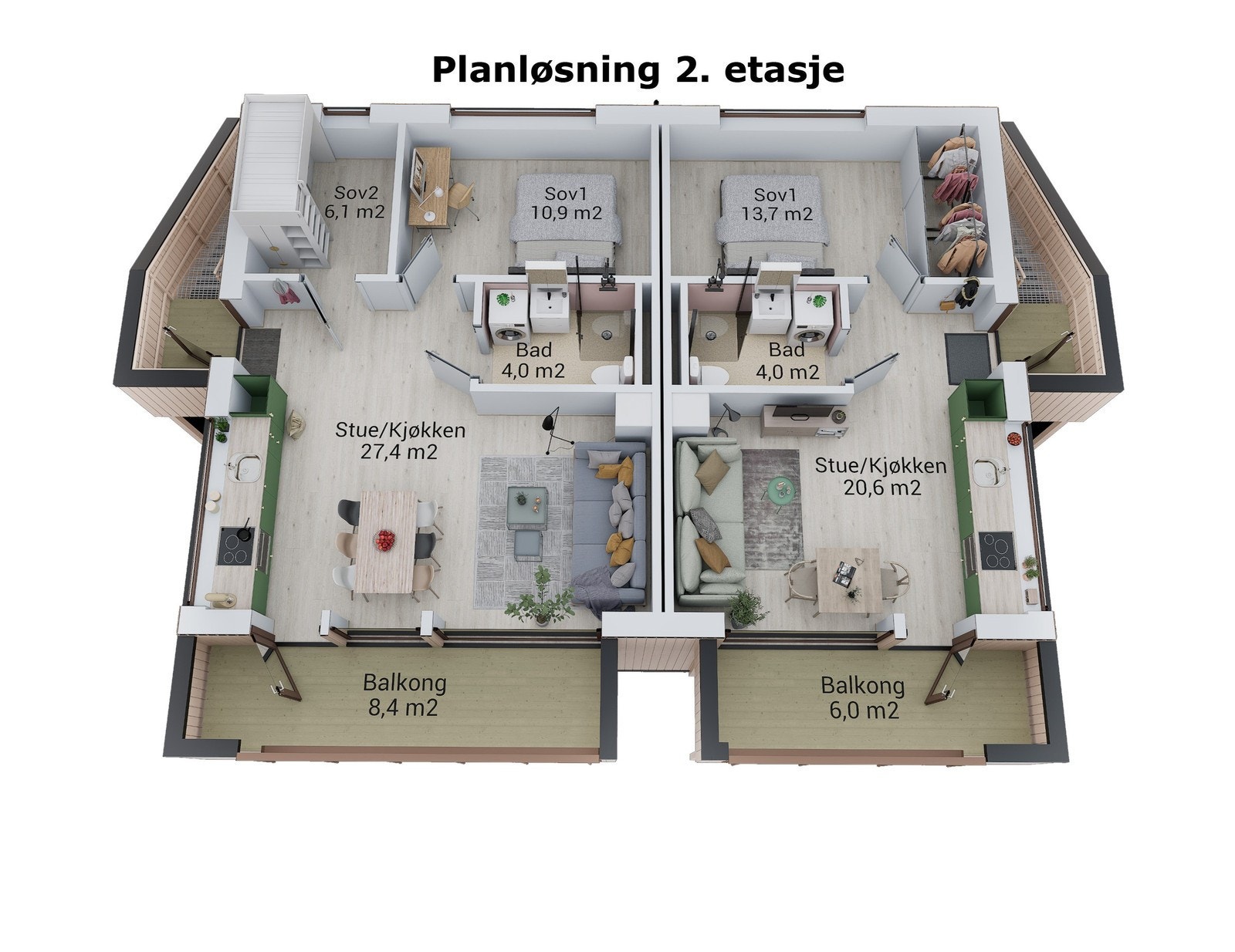 Plantegning 2 etasje Galleribilde