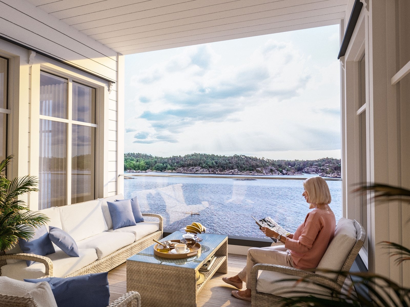 Det følger ingen boplikt med leilighetene. Dermed kan du selv velge om du vil ha Løkteskjær Brygge som helårsbolig, eller om du vil bruke leiligheten som fristed for kropp og sjel. Galleribilde