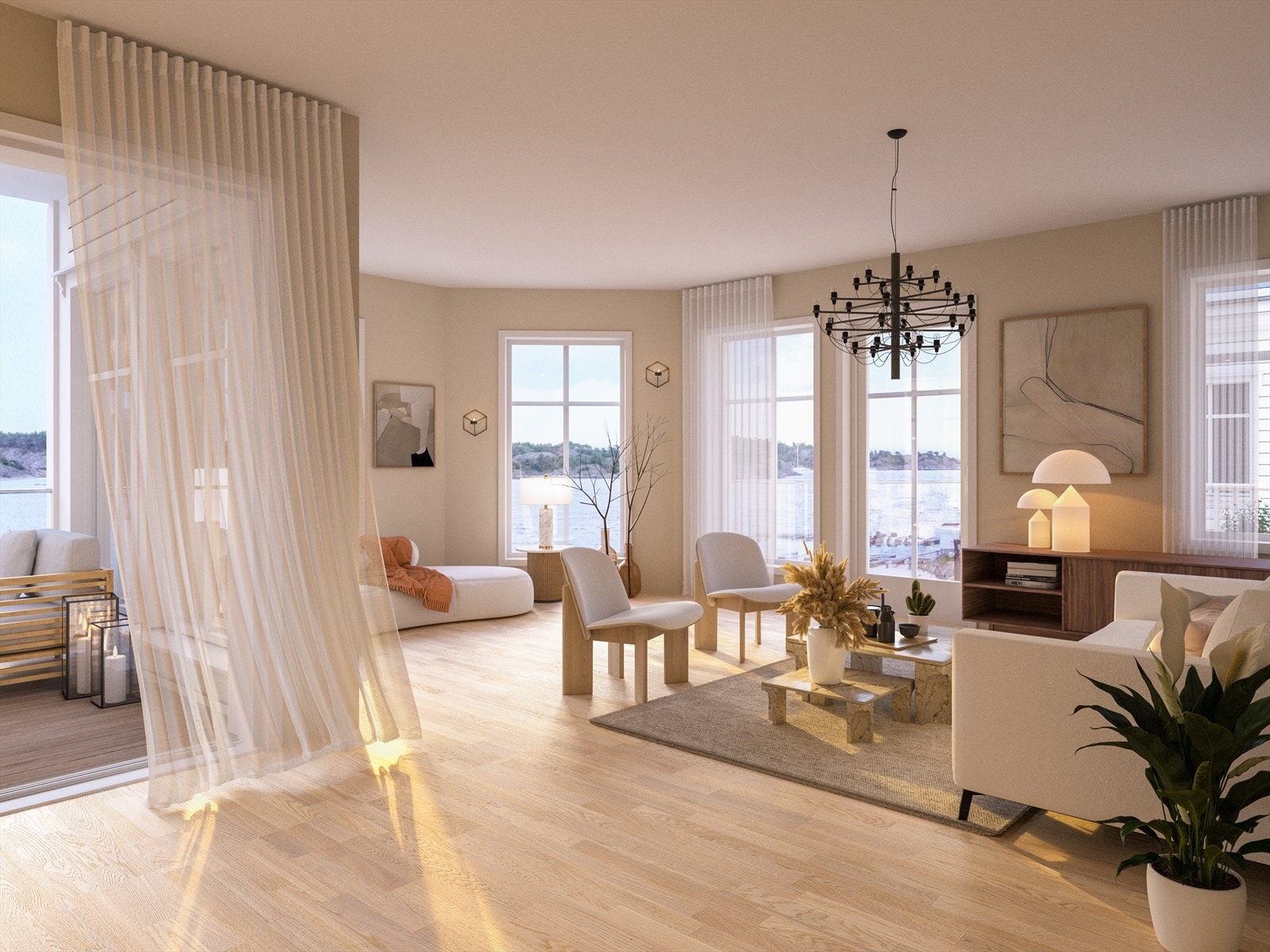 Bygget består av 10 leiligheter på 70-210 kvm med spektakulær utsikt Galleribilde